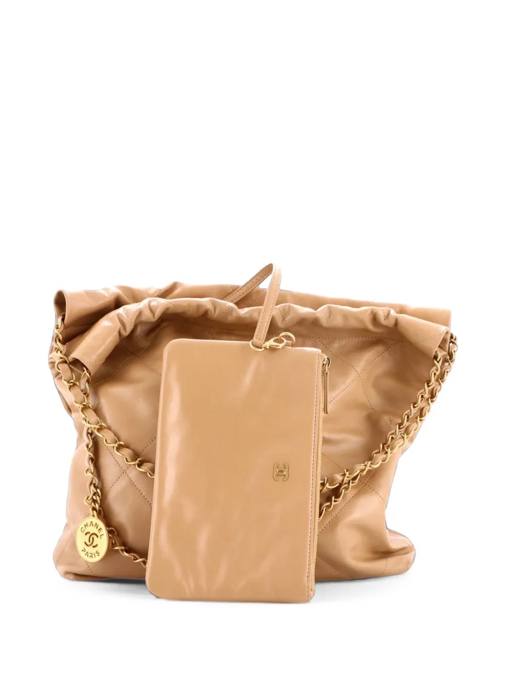 22 Chain Quilted Calfskin Small hobo bag