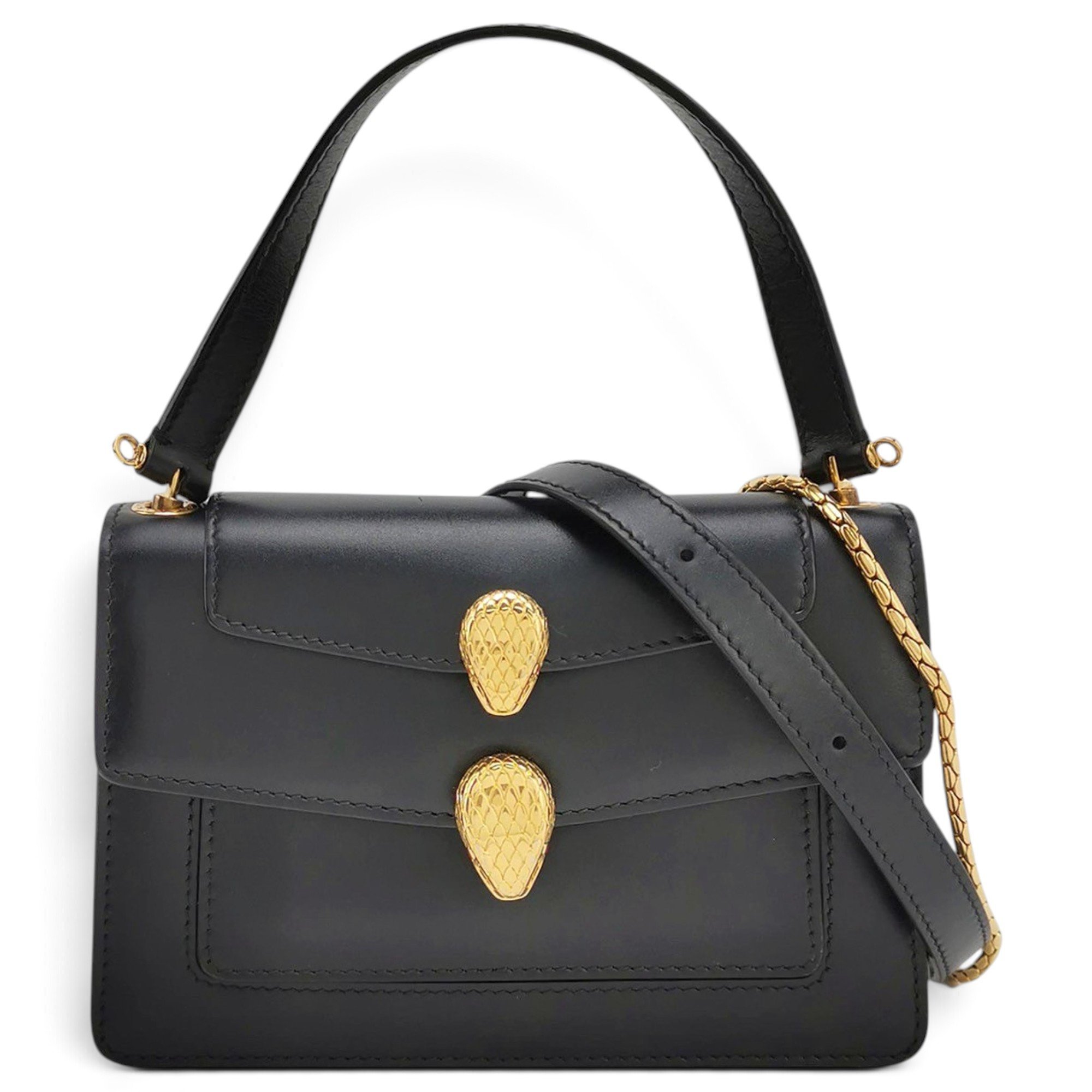 Serpenti leather handbag