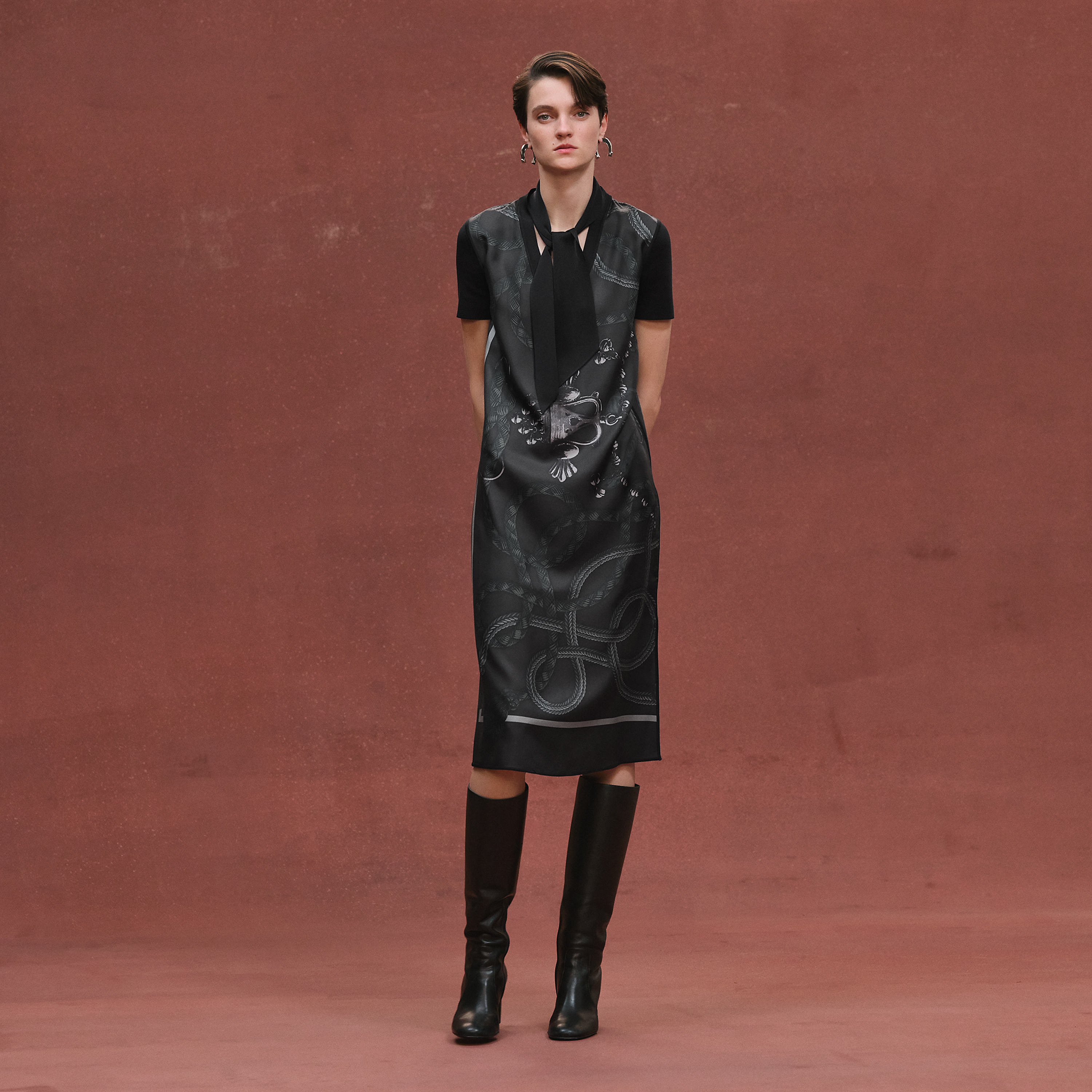 "Palefroi Remix" twillaine long dress