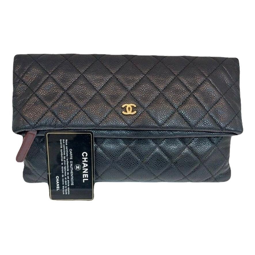 Leather clutch bag