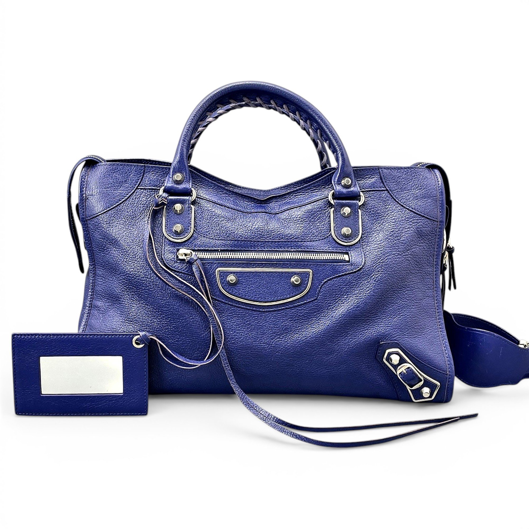 City leather handbag