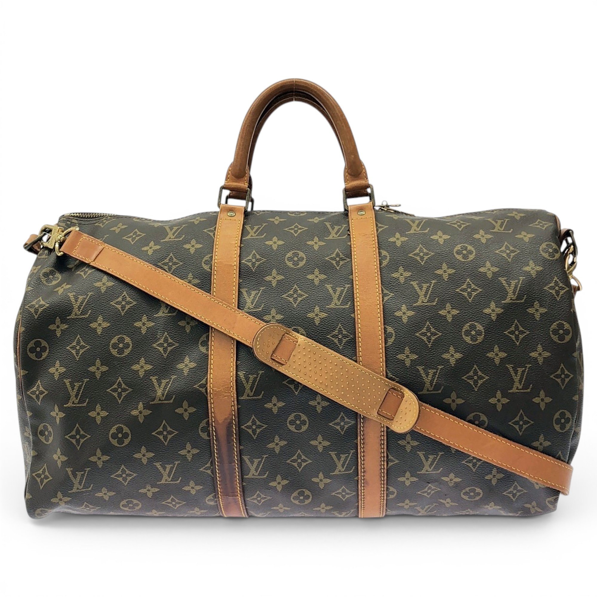 Keepall leather travel bag