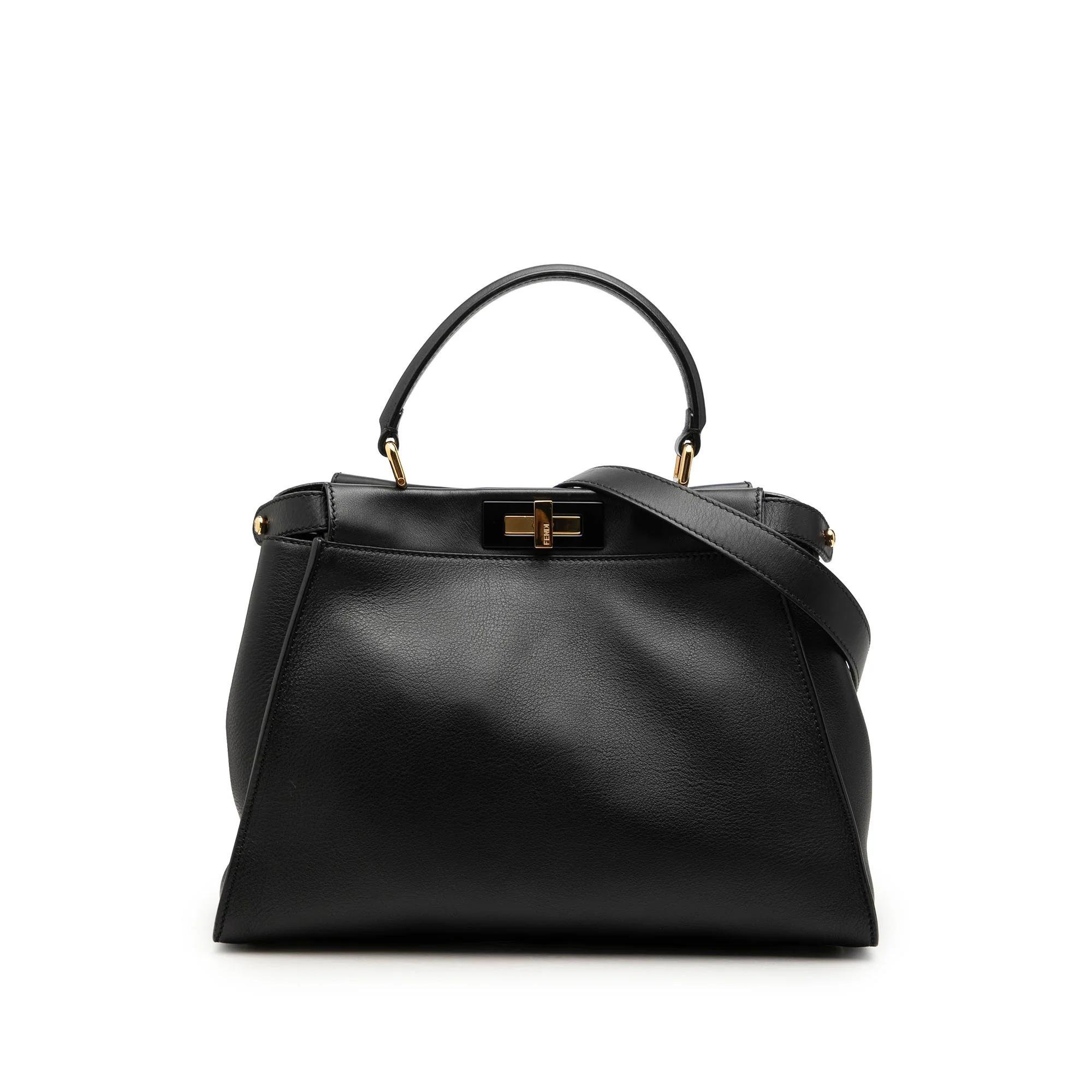 Peekaboo leather satchel
