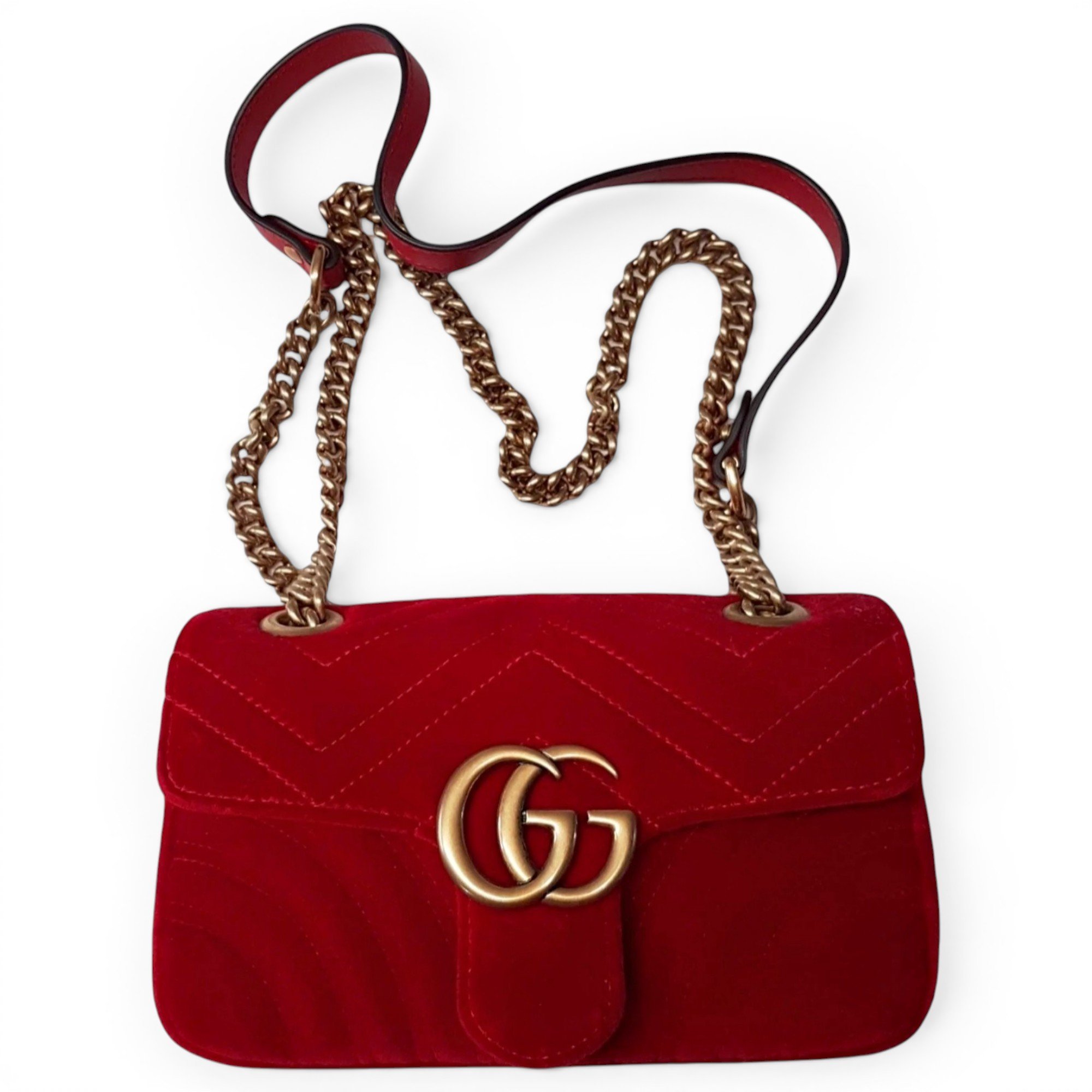 GG Marmont Flap velvet crossbody bag