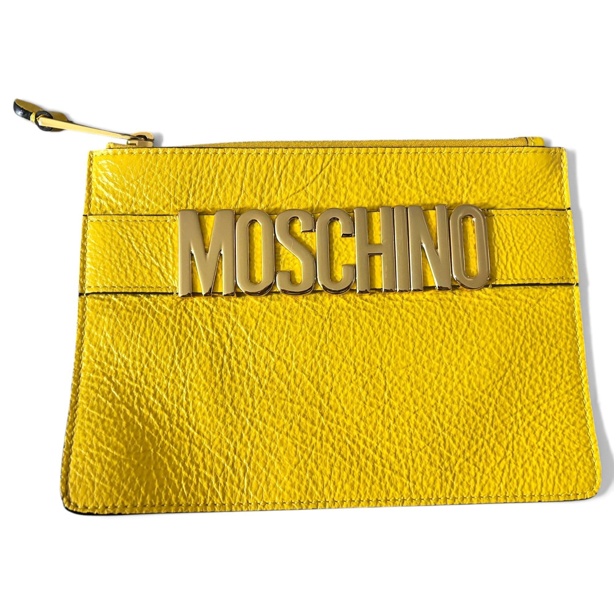 Leather clutch bag
