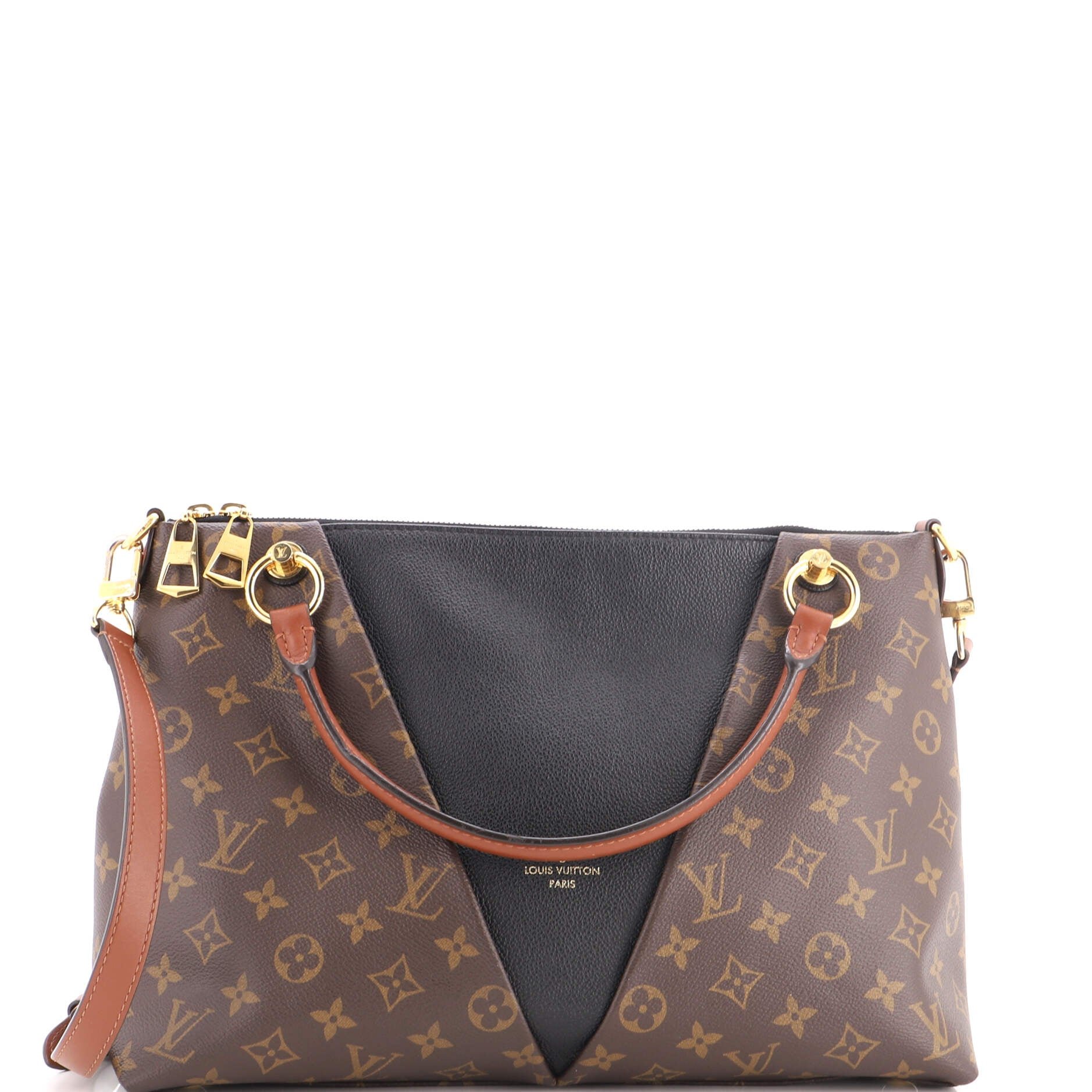 V Tote Monogram Canvas and Leather MM