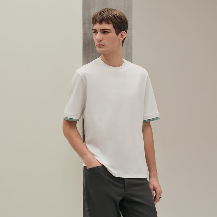 Blanc "Piqures Sellier" T-shirt