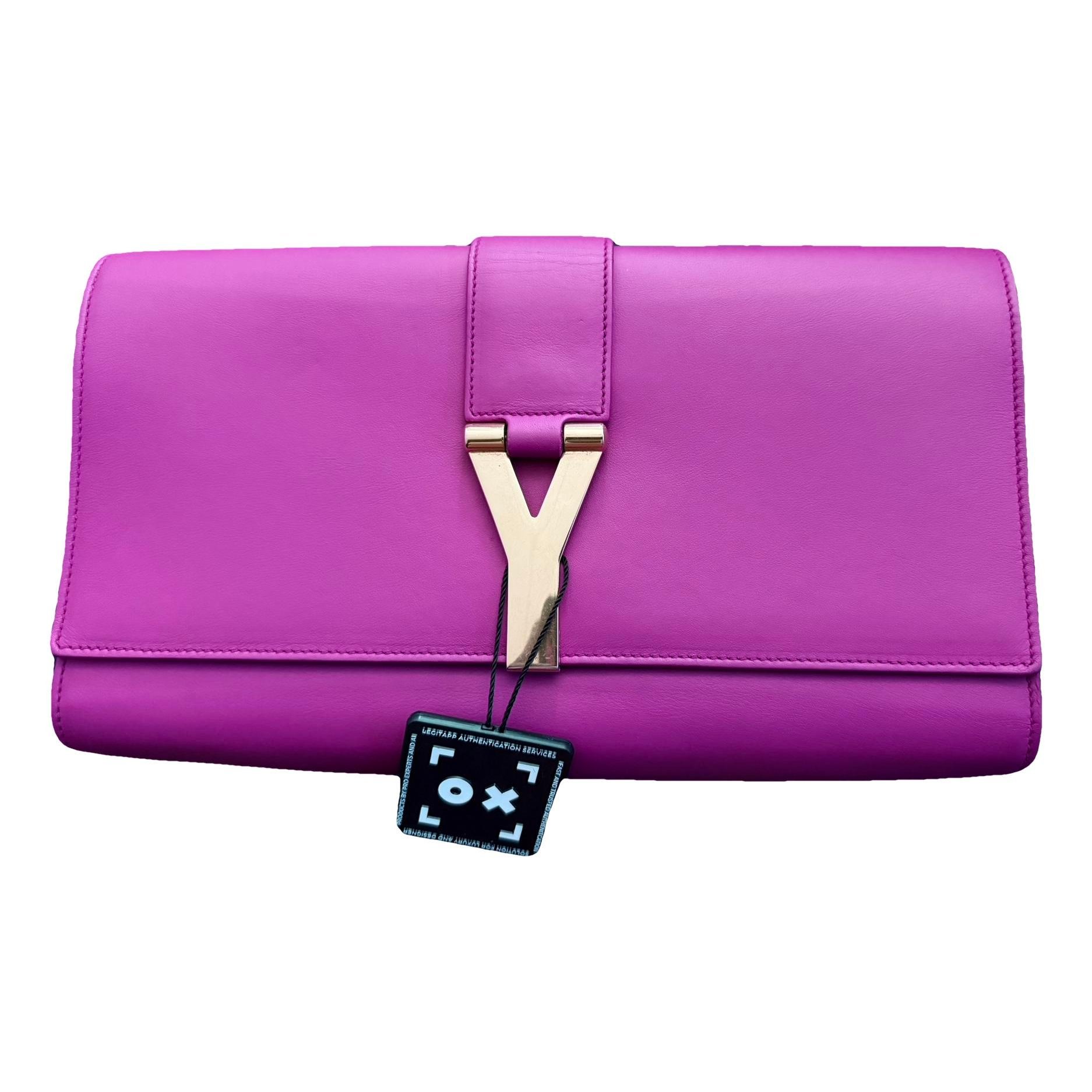 Leather clutch bag