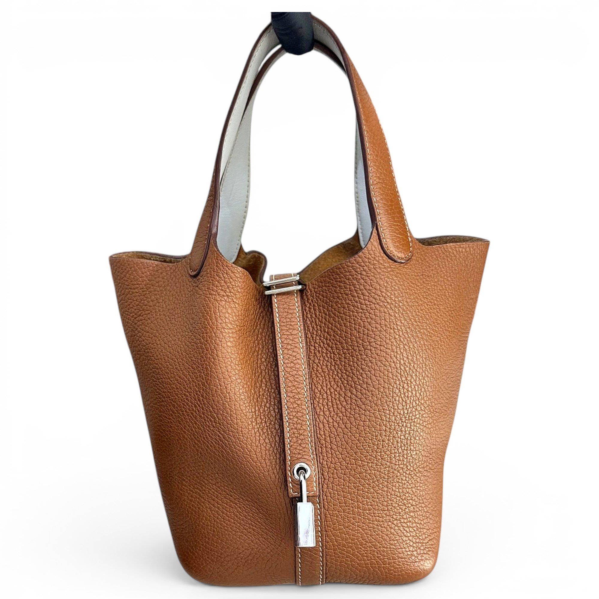 Picotin leather handbag