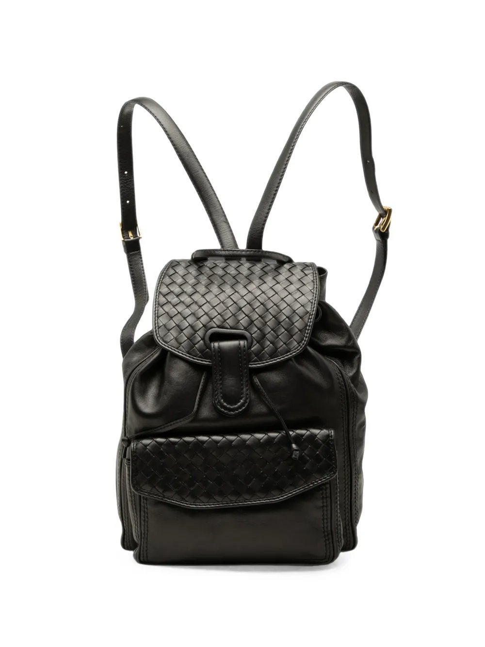 20th Century Nappa Intrecciato Trimmed Drawstring Flap backpack