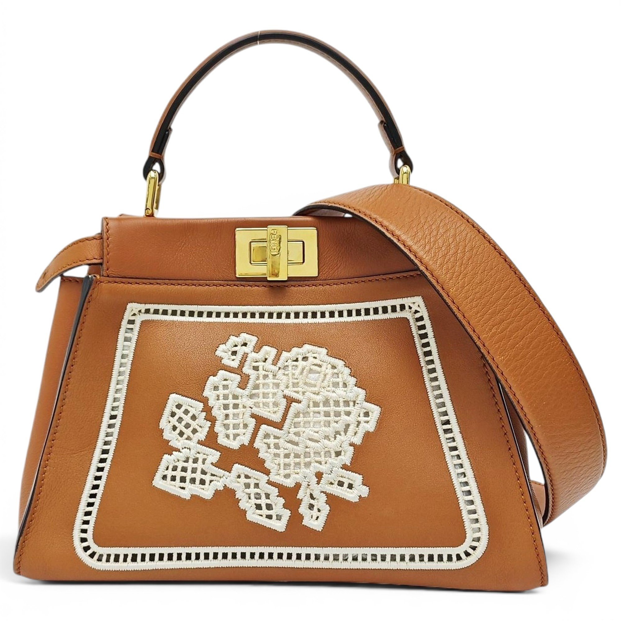 Peekaboo leather handbag