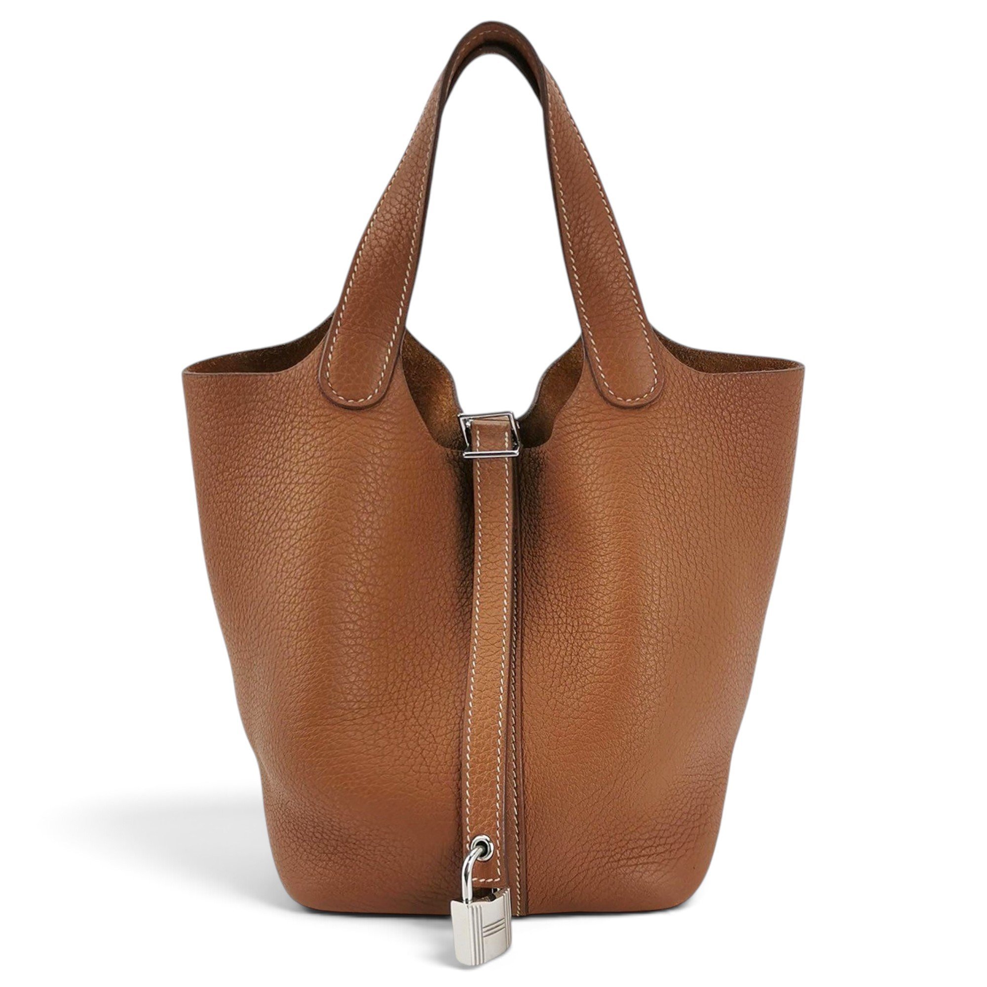 Picotin leather tote