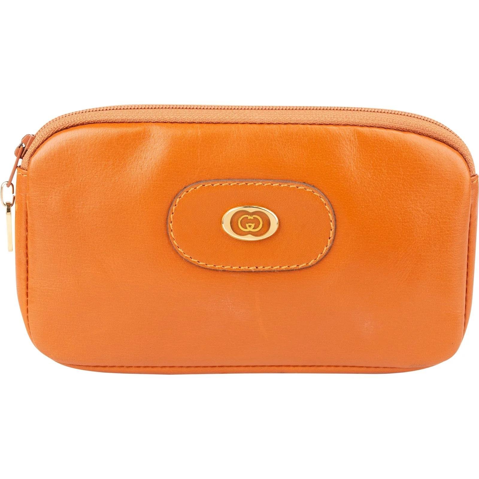 Leather clutch bag