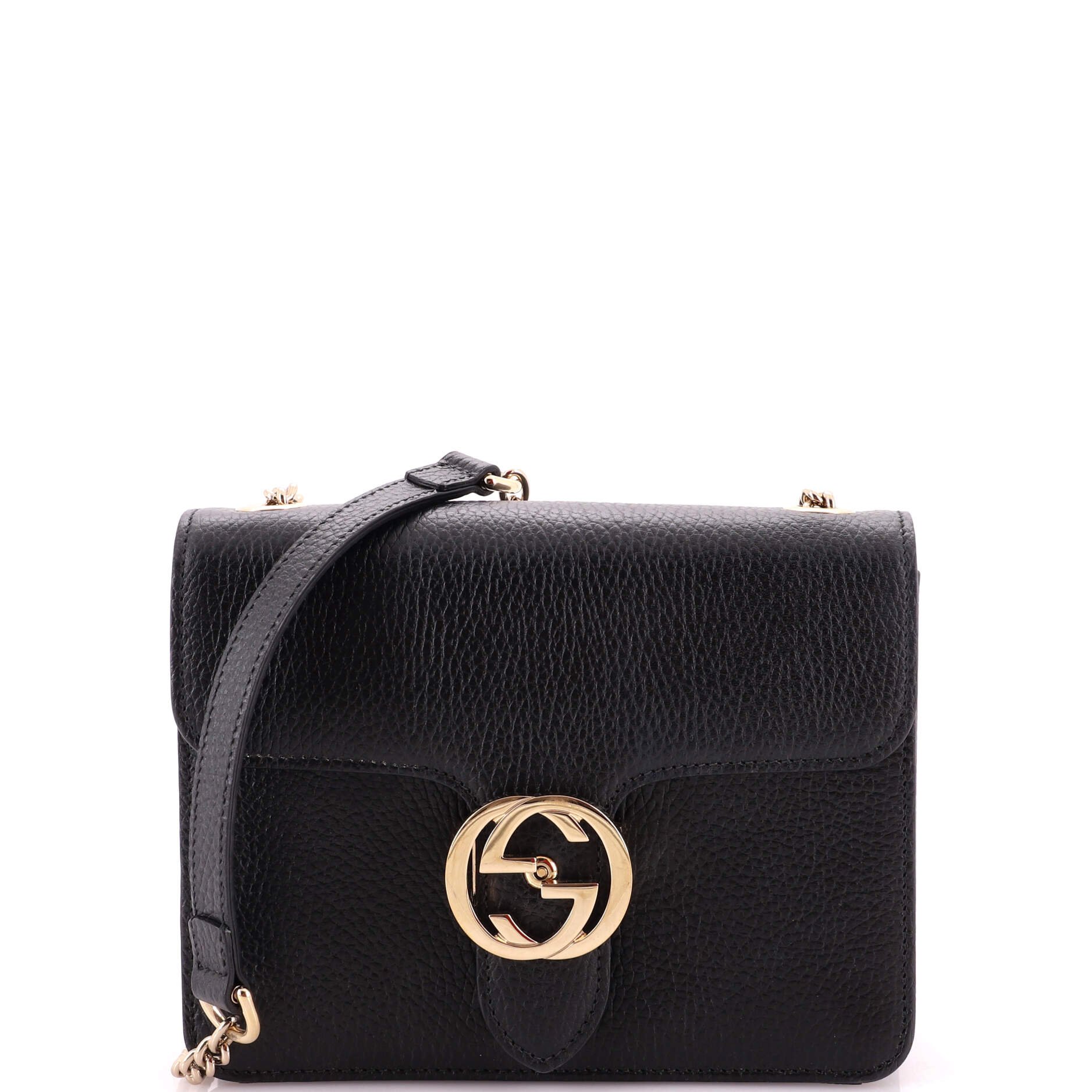 Interlocking Shoulder Bag Leather Small