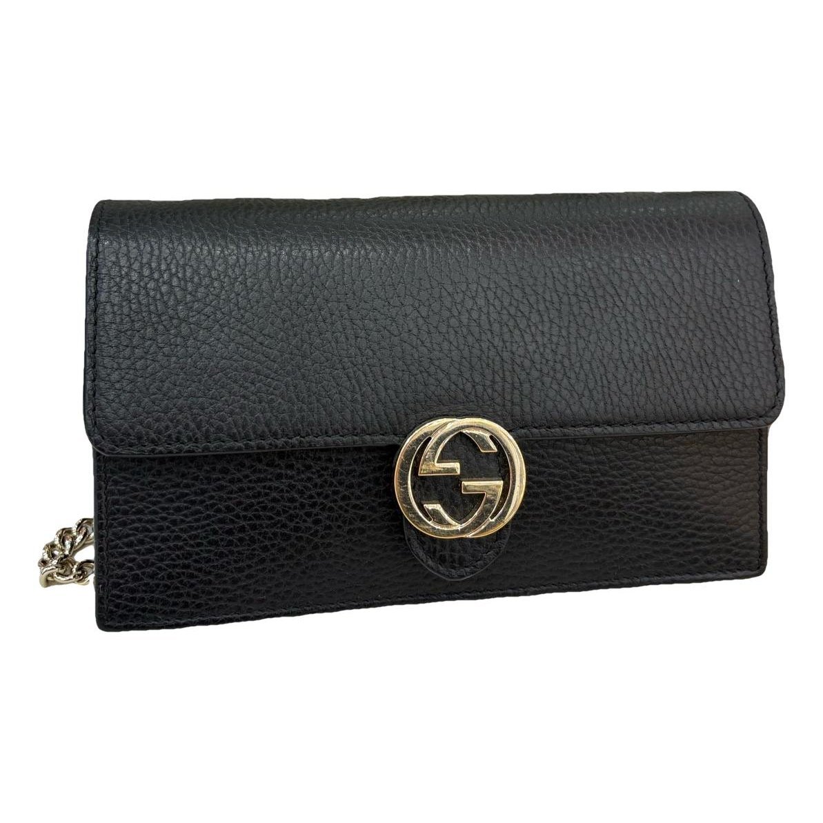 Interlocking leather handbag