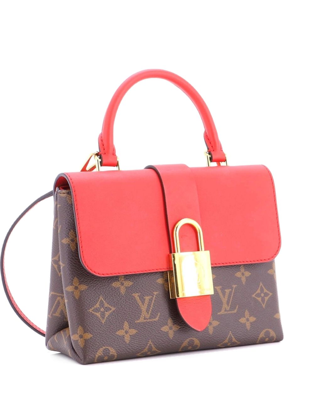Locky Handbag Monogram Canvas with Leather BB satchel