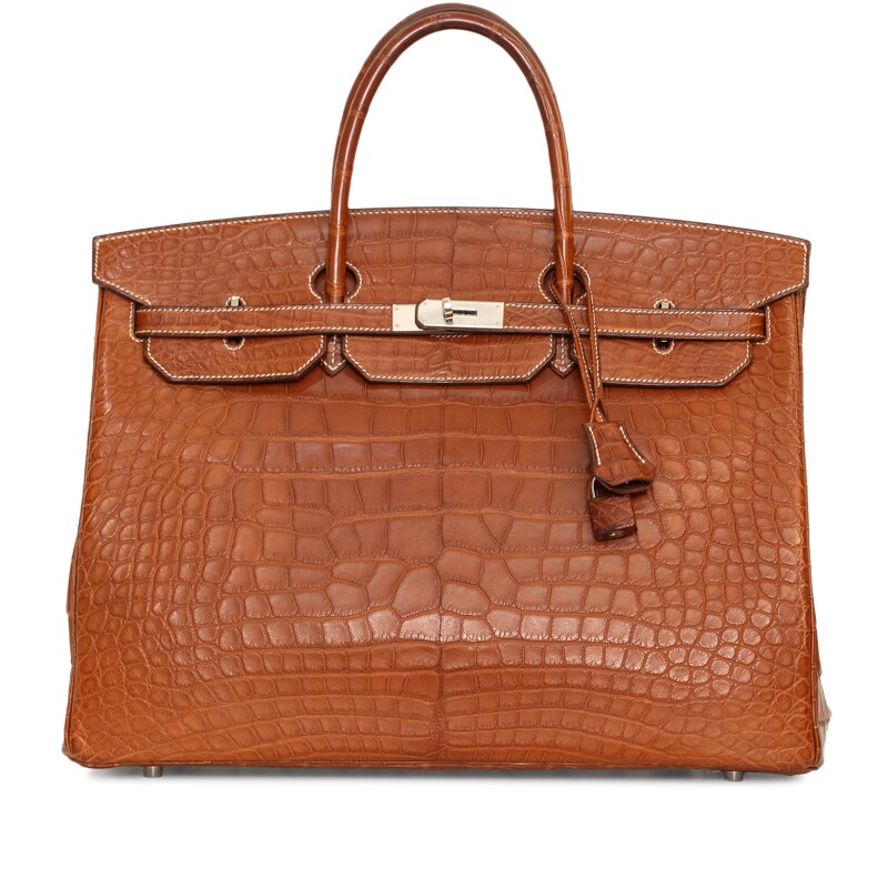 Hermes Barenia Fauve Matte Mississippiensis Alligator Birkin 40 Palladium Hardware, 2013