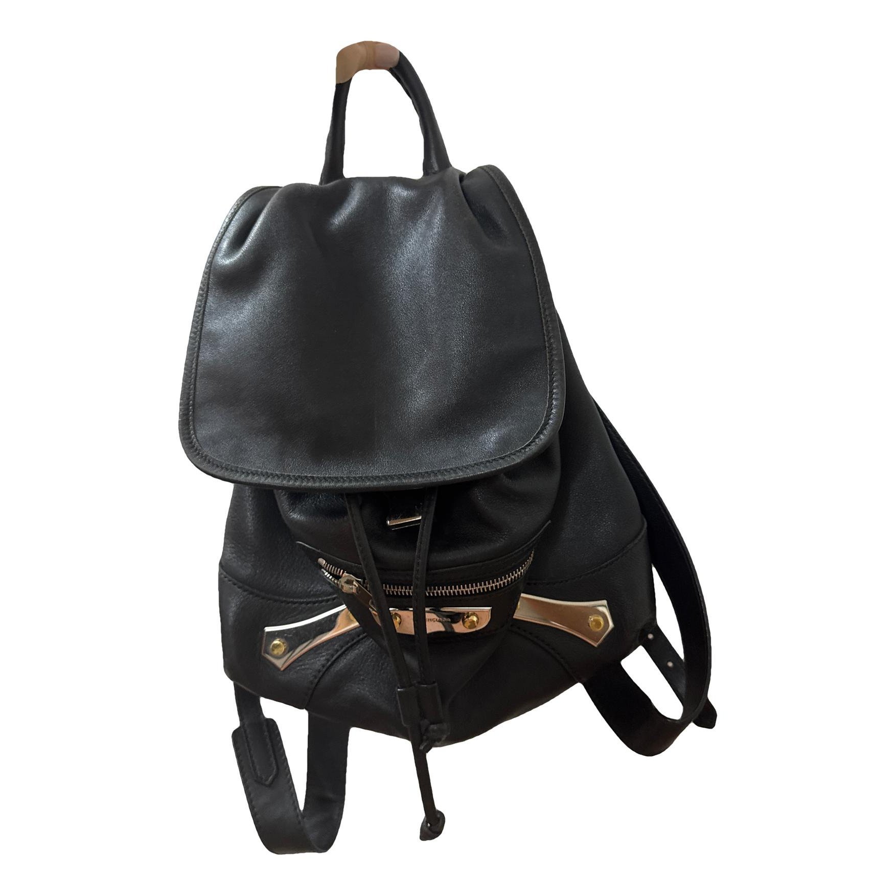 Leather backpack