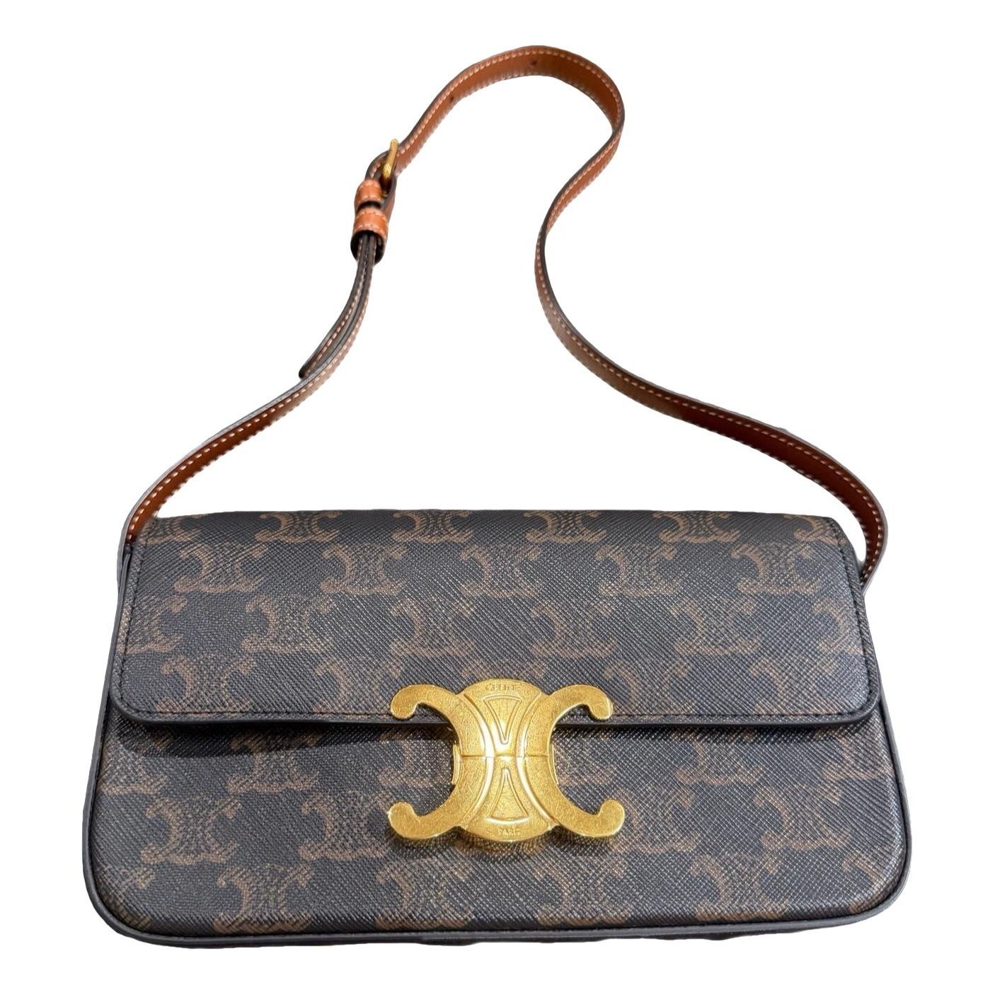 Triomphe Long cloth handbag