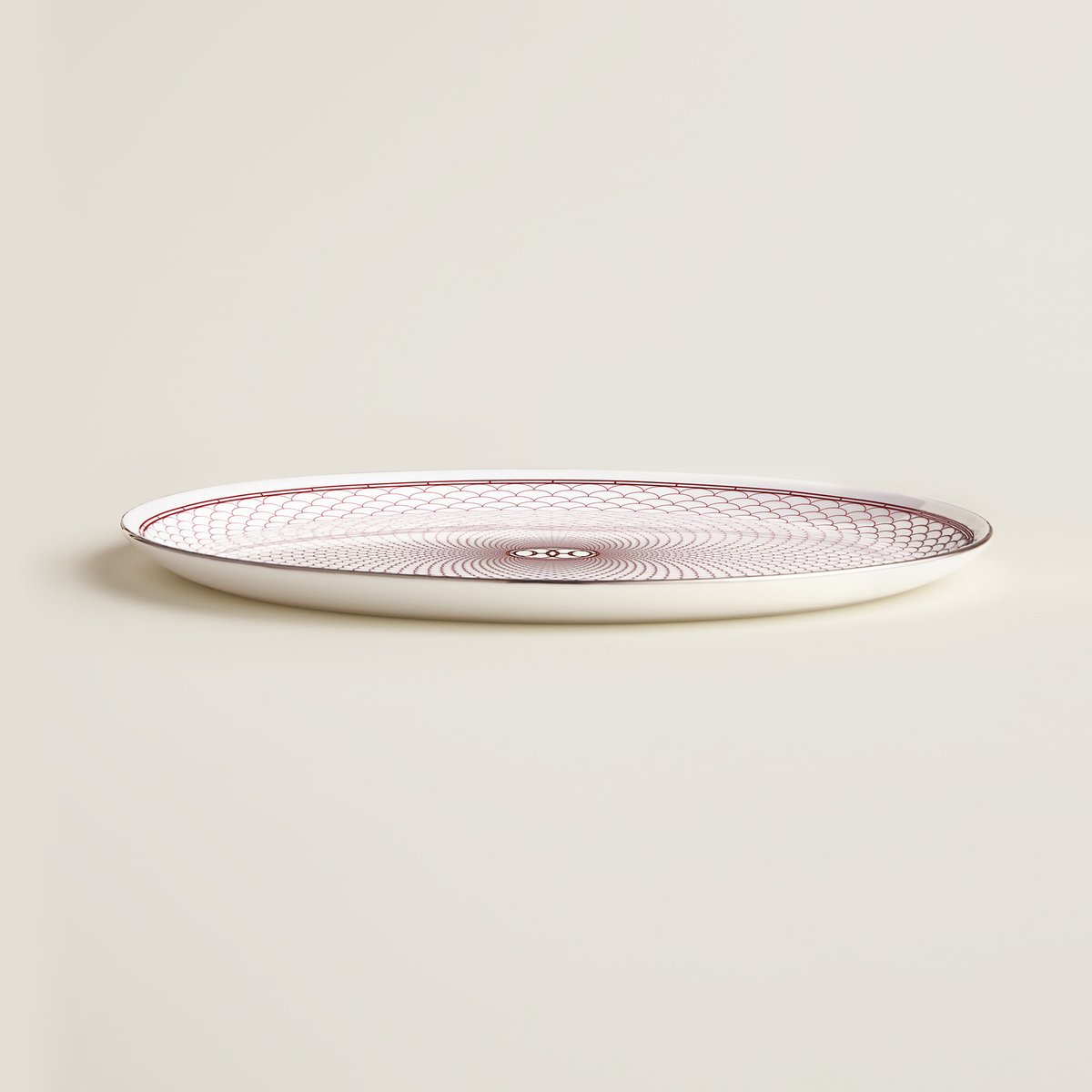 H Deco rouge tart platter