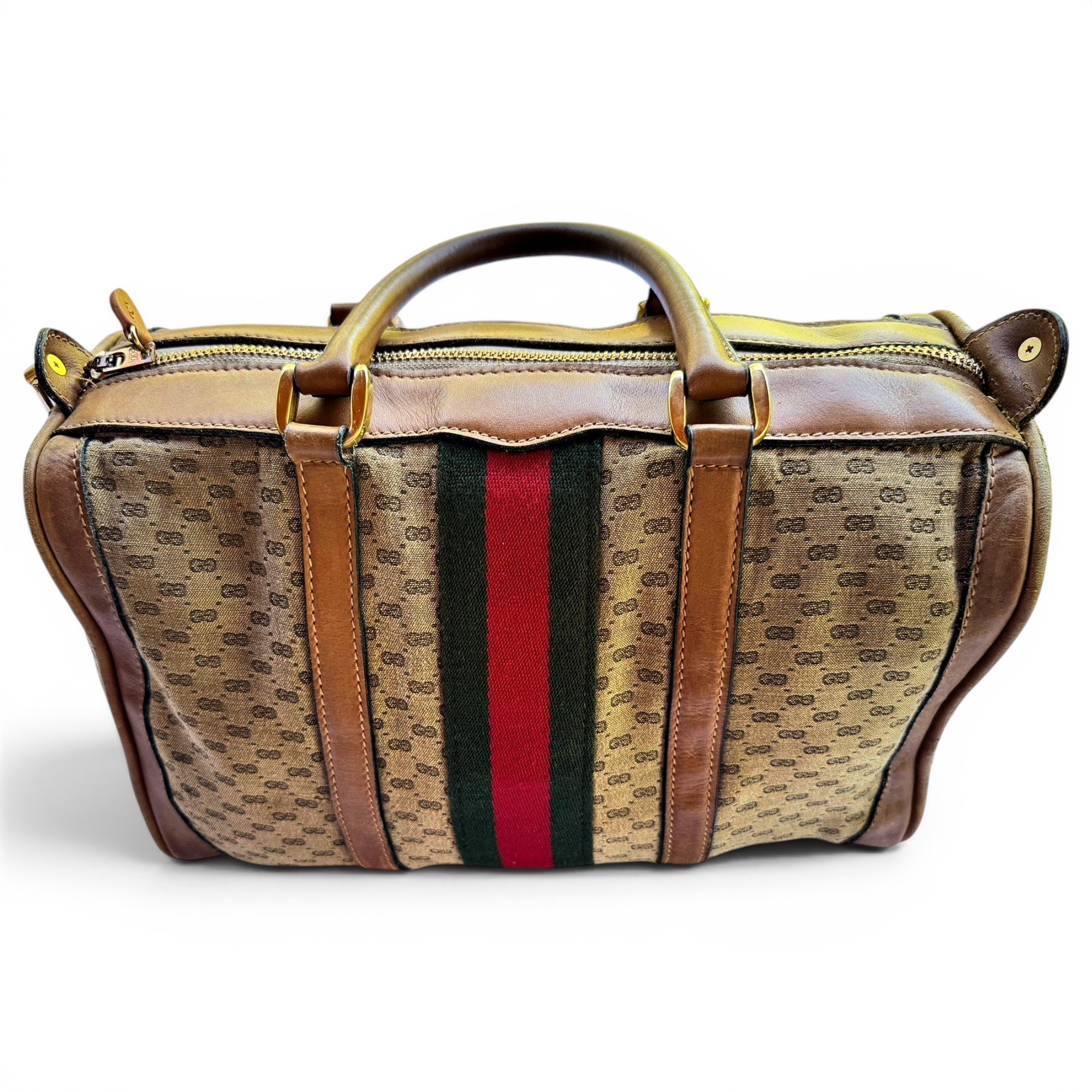 Boston leather handbag