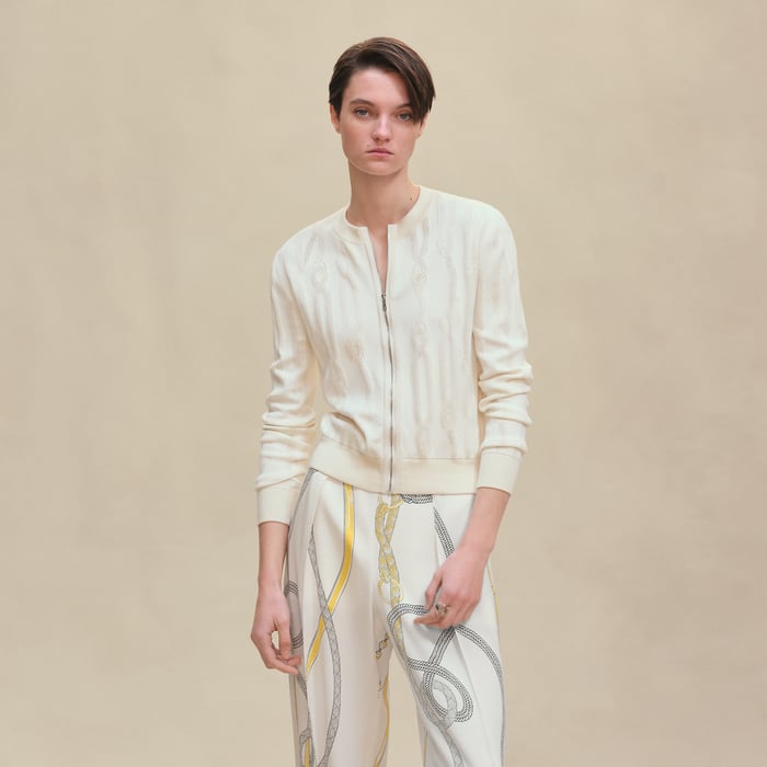 Blanc Naturel "Palefroi Remix" Long-sleeve Cardigan