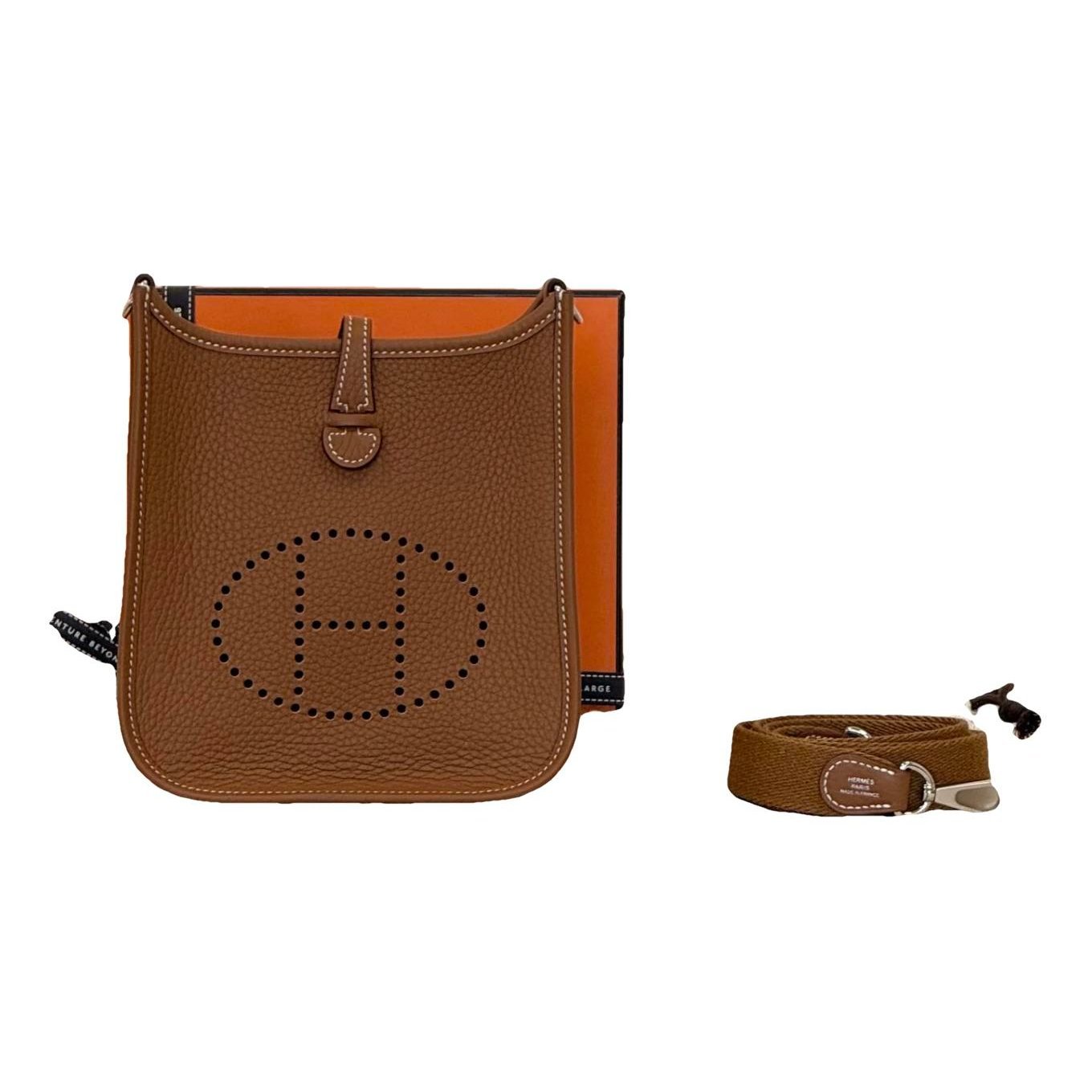 Hermes Evelyne Handbag Gold Clemence Leather 2026
