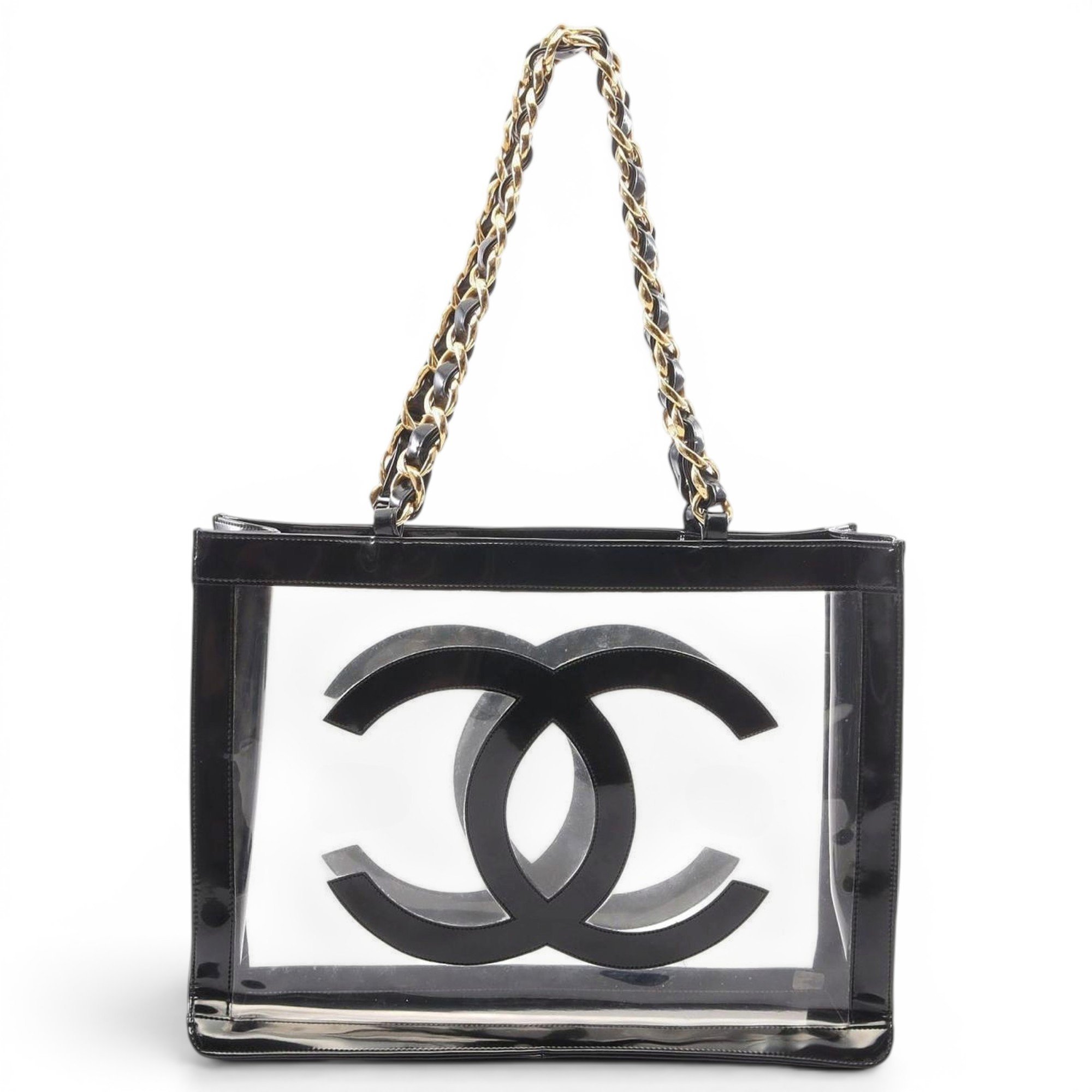 Patent leather tote