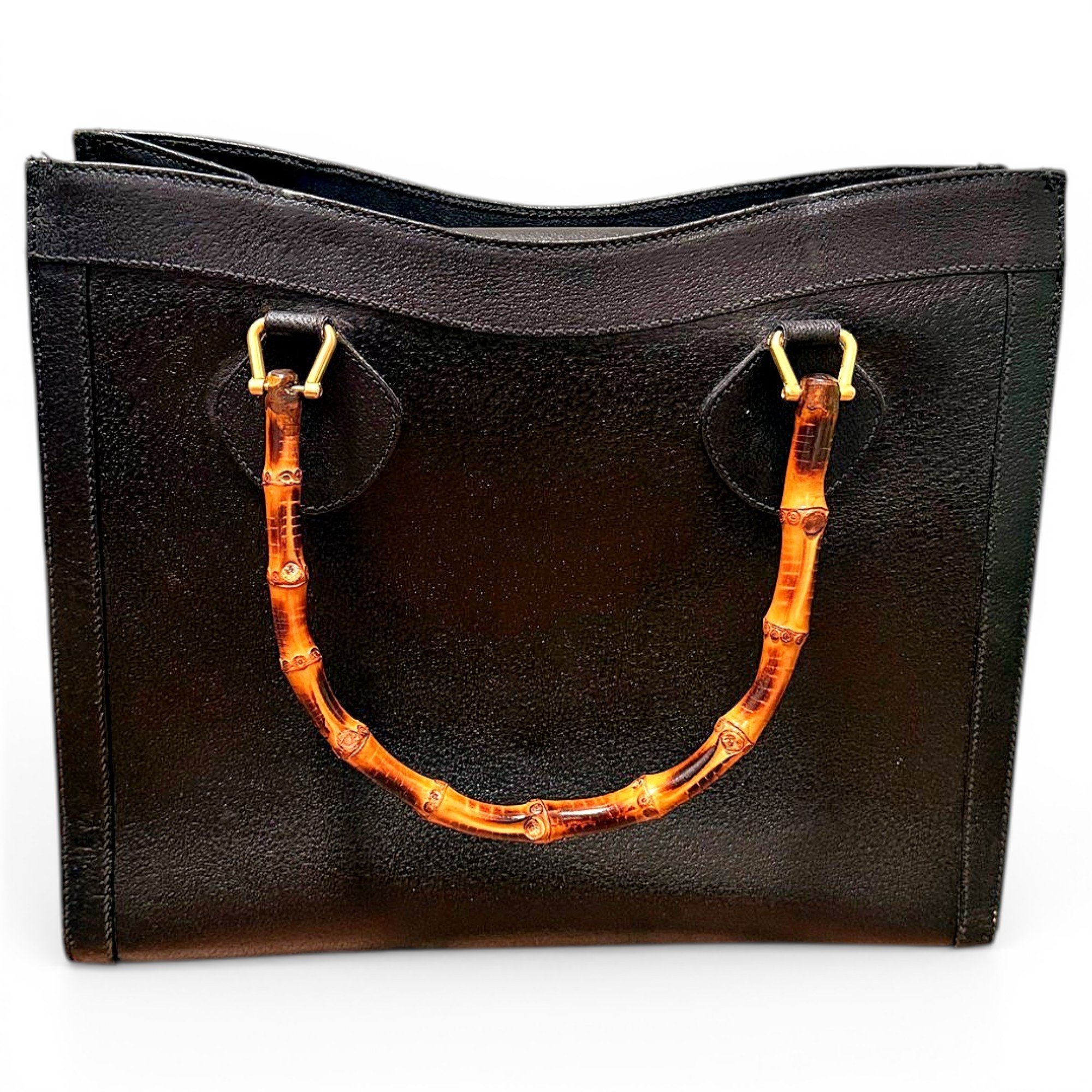 Diana Bamboo leather handbag