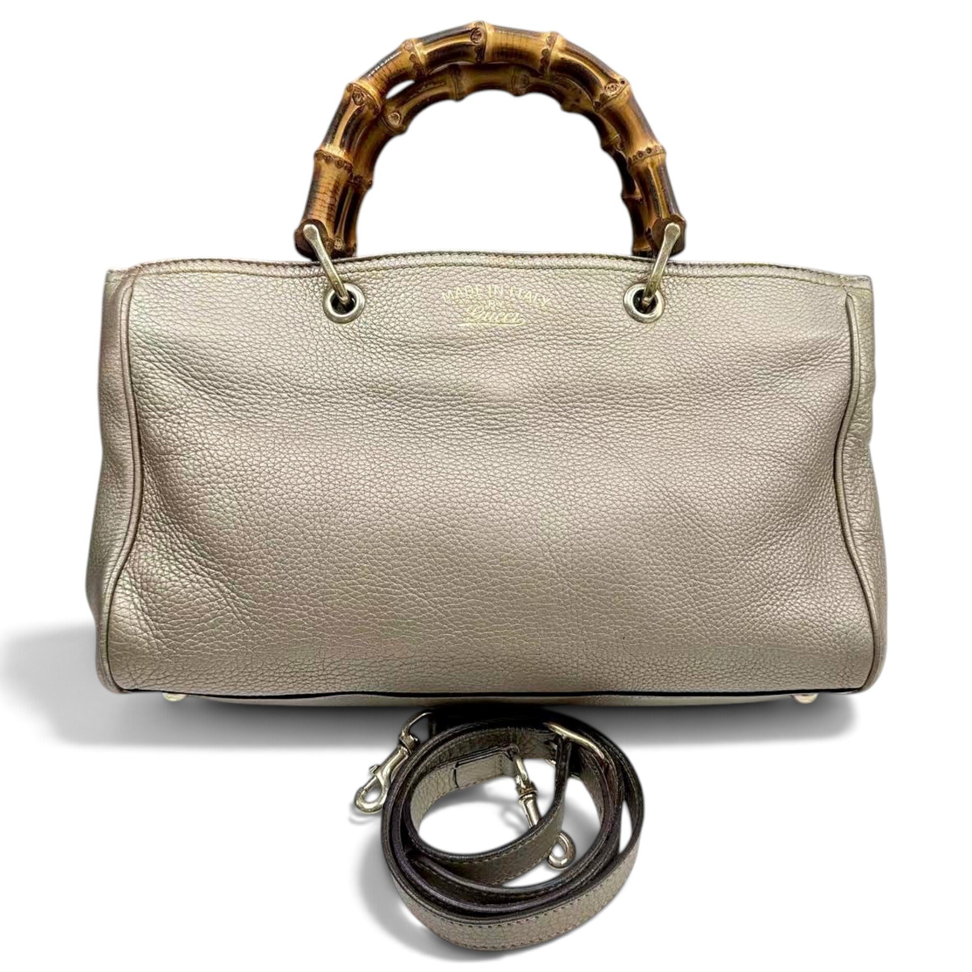 Bamboo Shopper leather tote