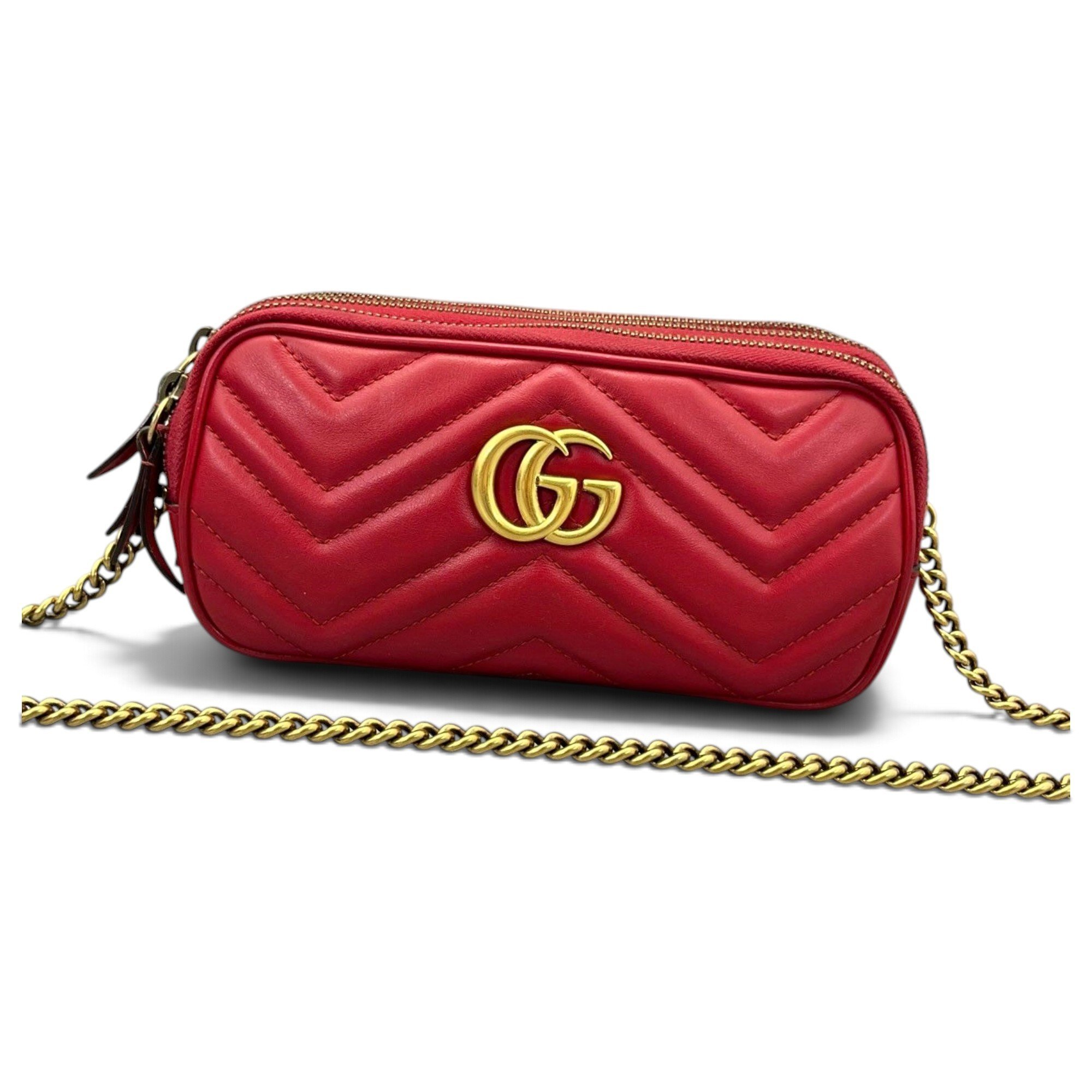 GG Marmont Triple zip leather handbag