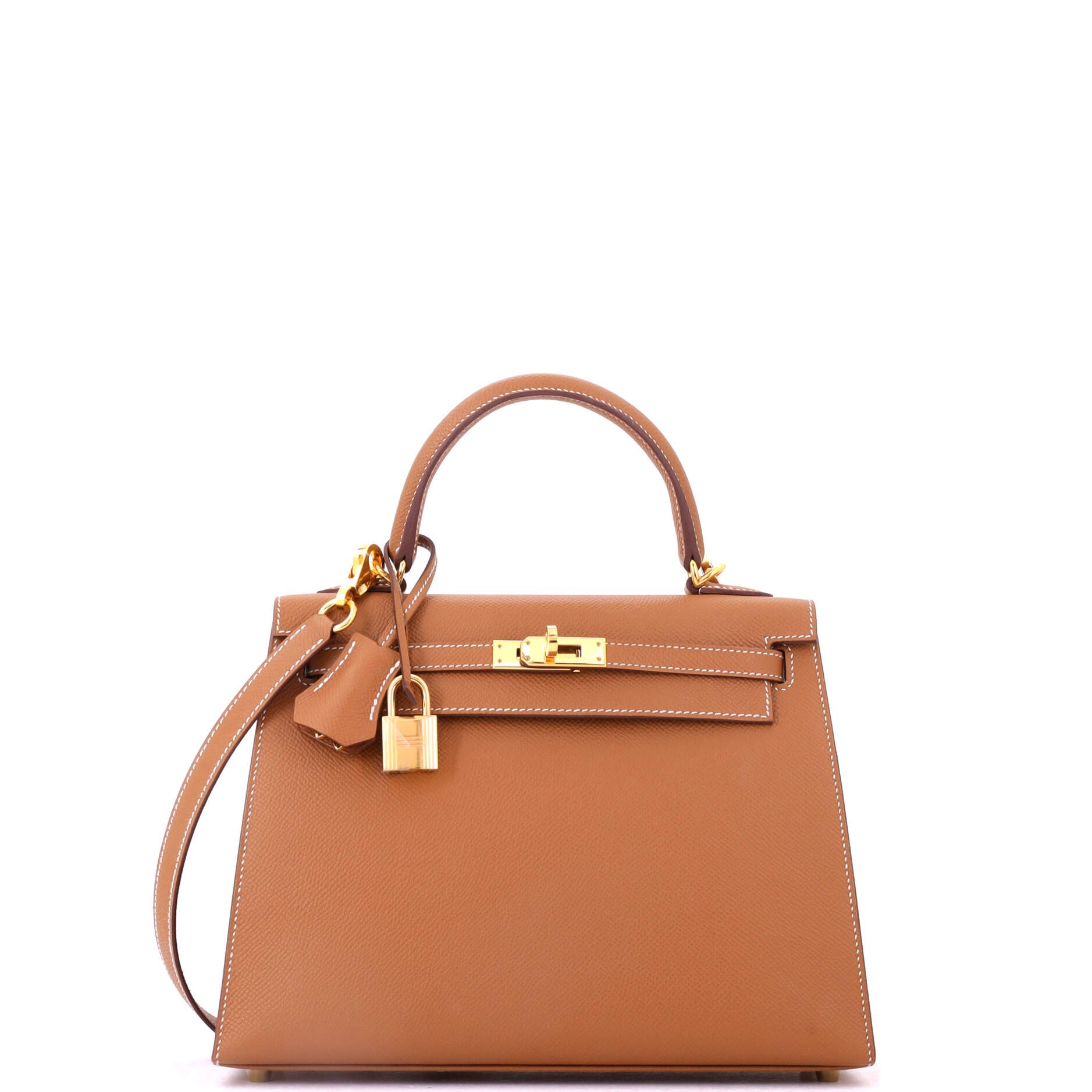 Kelly Handbag Gold Epsom with Gold Hardware 25