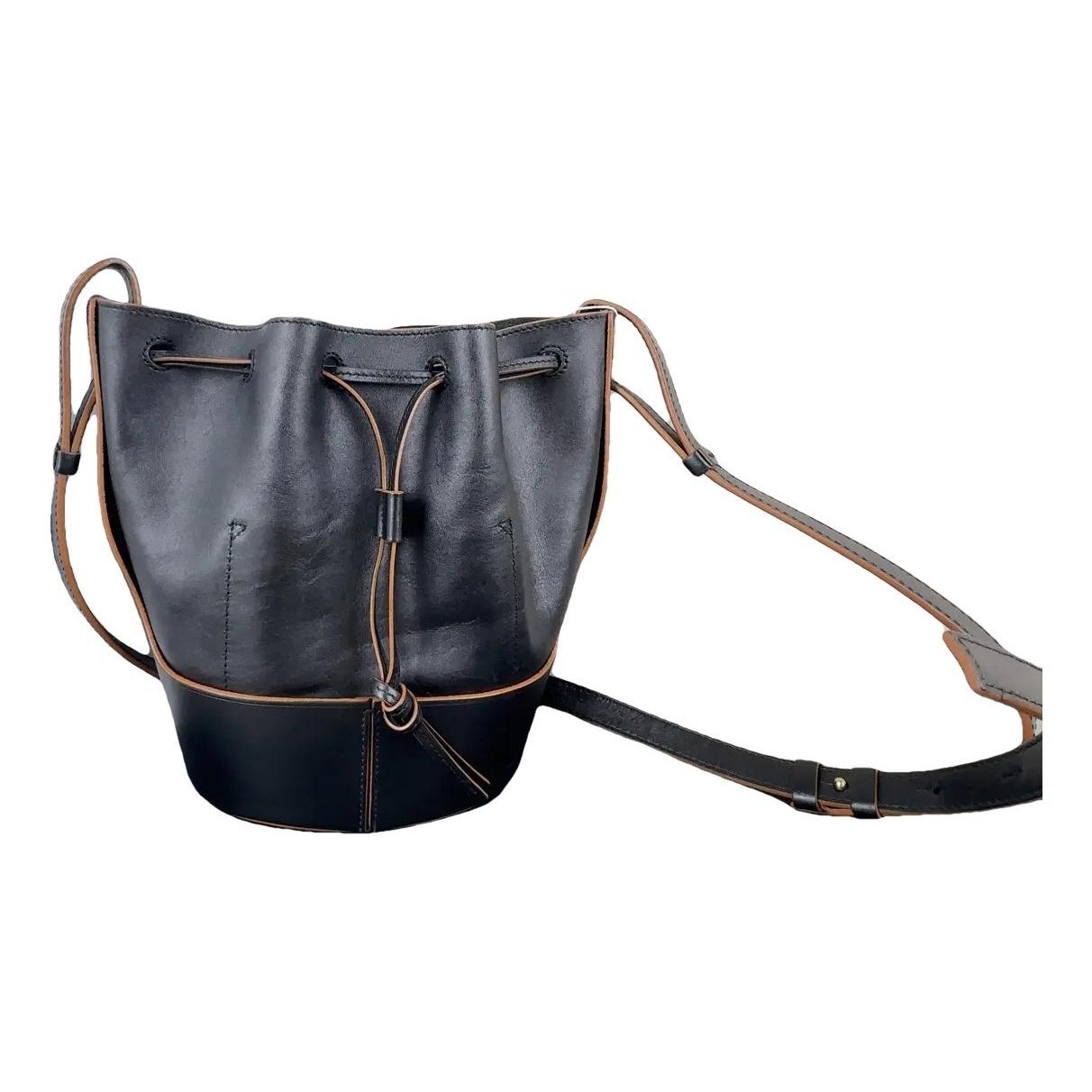 Balloon leather handbag