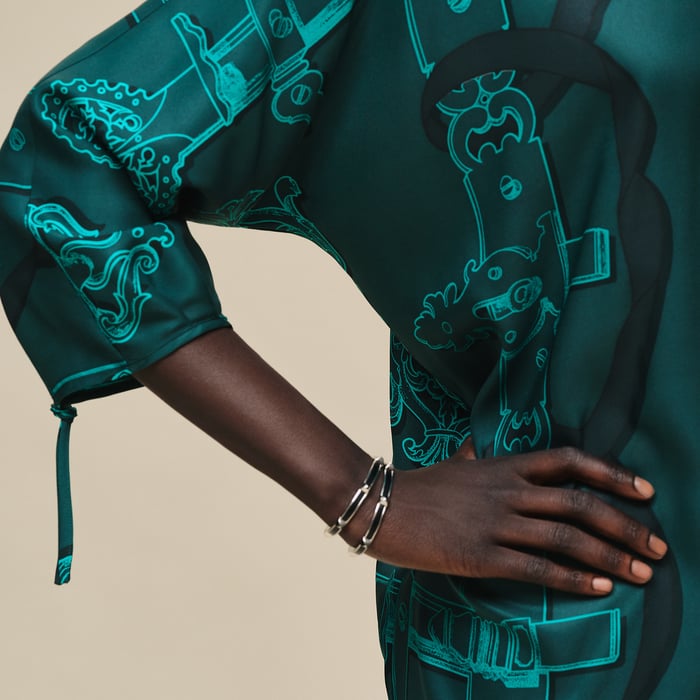Vert Pin Robe Inspiration Chemise Imprimé « ferronnerie Remix »
