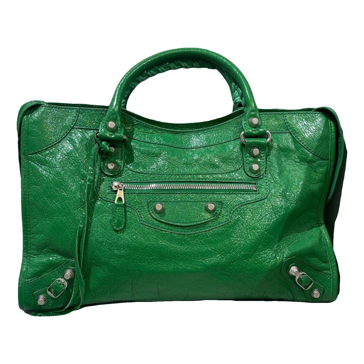 City leather handbag