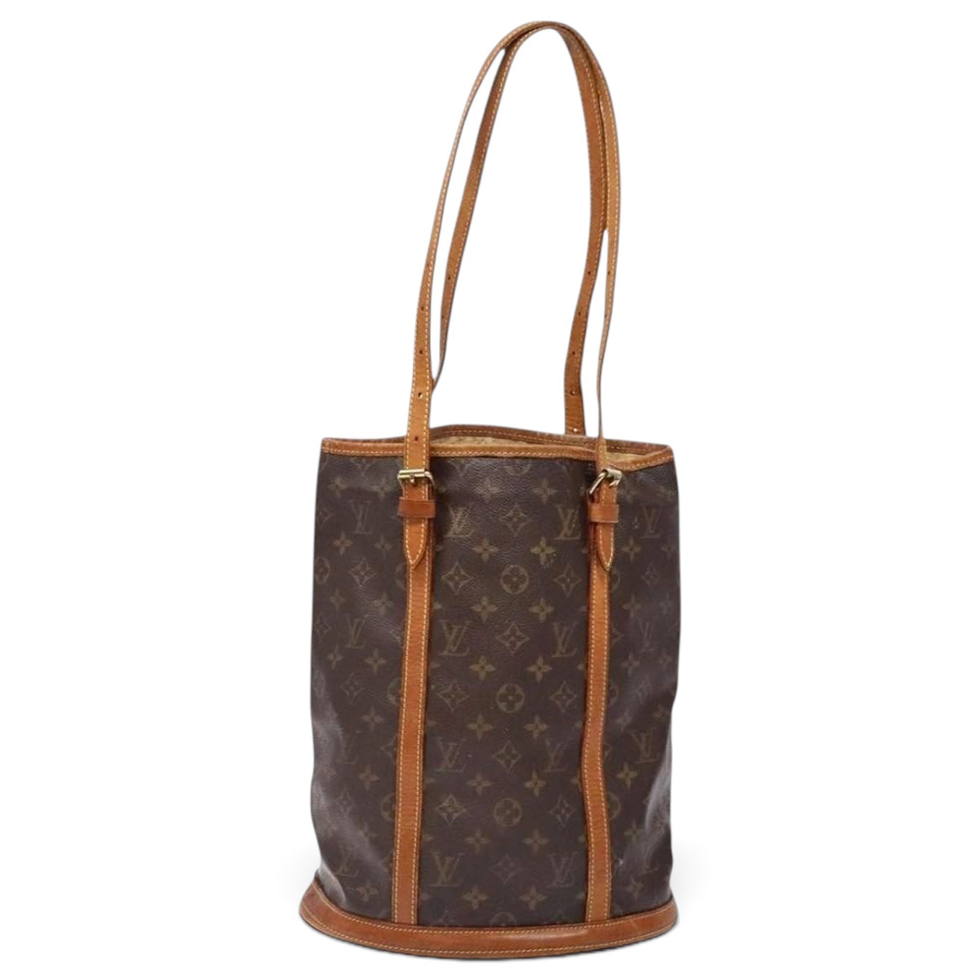 Bucket leather handbag