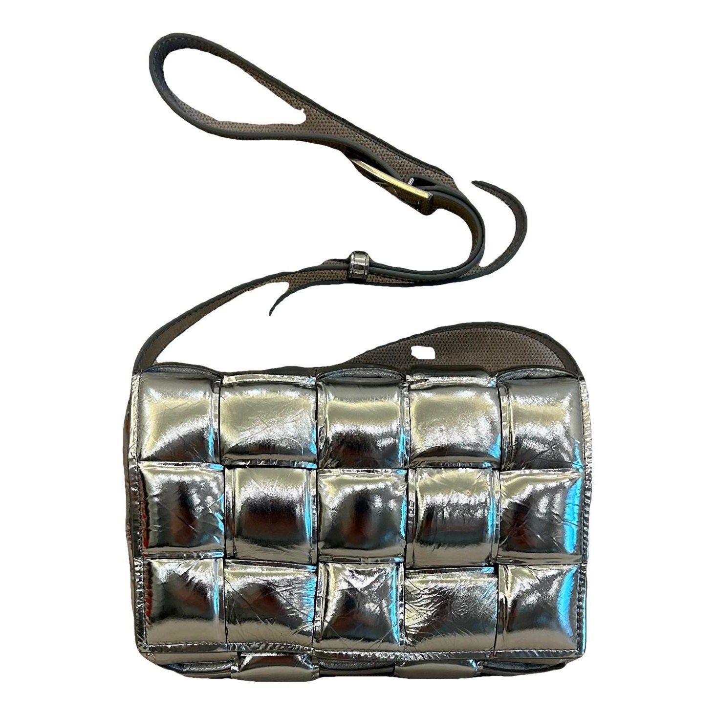 Cassette Padded patent leather crossbody bag