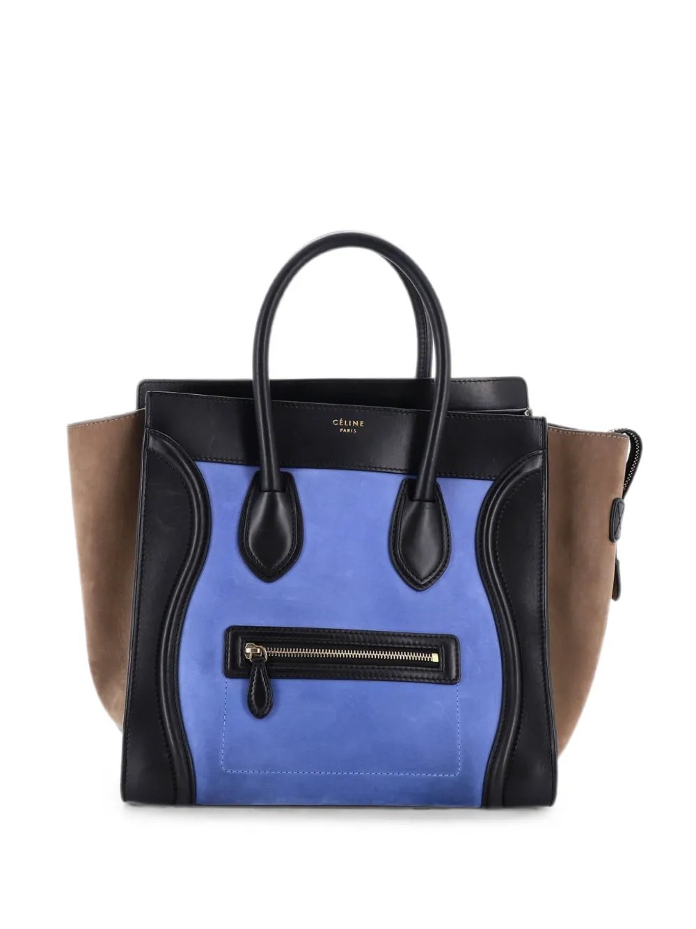 Tricolor Luggage Bag Leather Mini tote bag