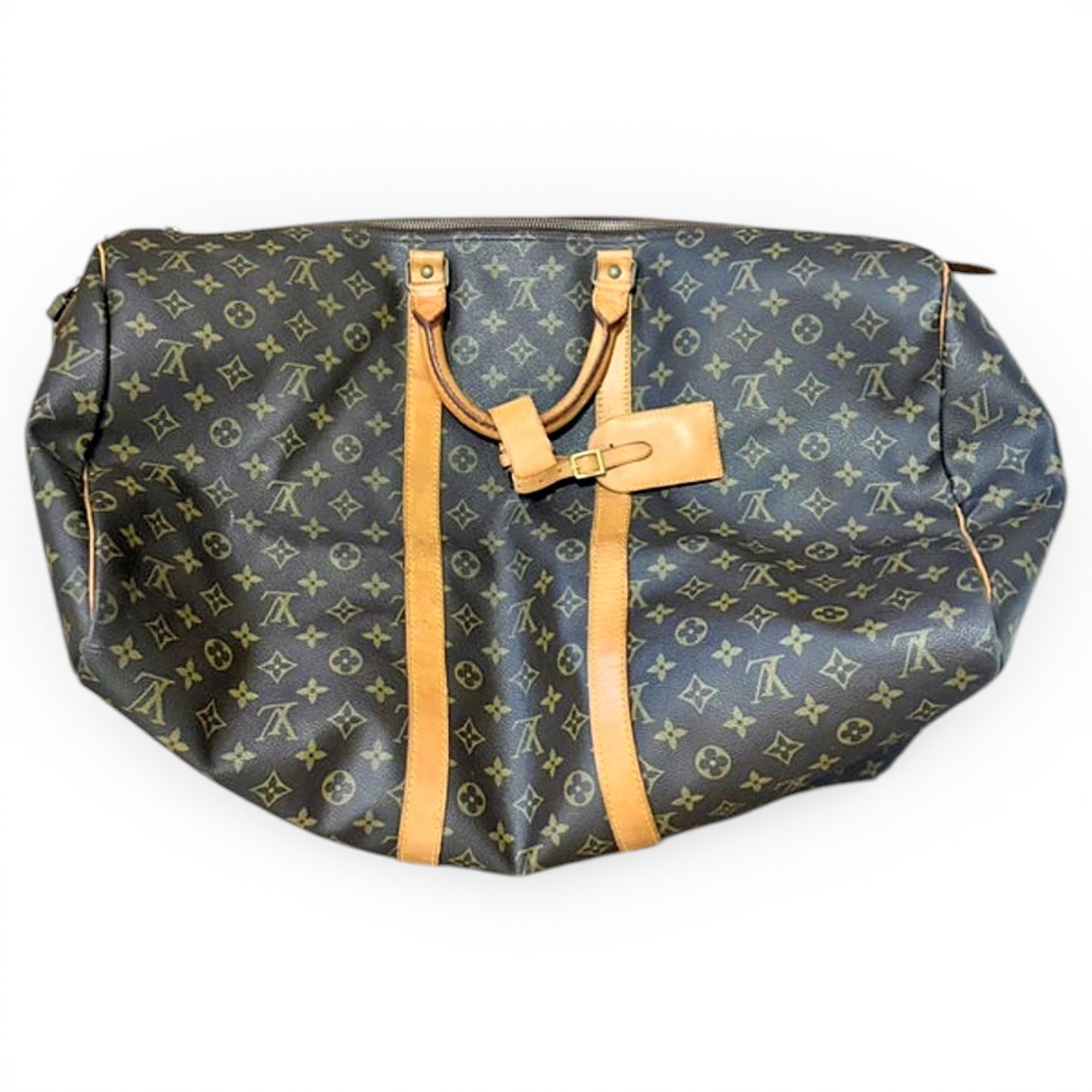 Keepall leather travel bag