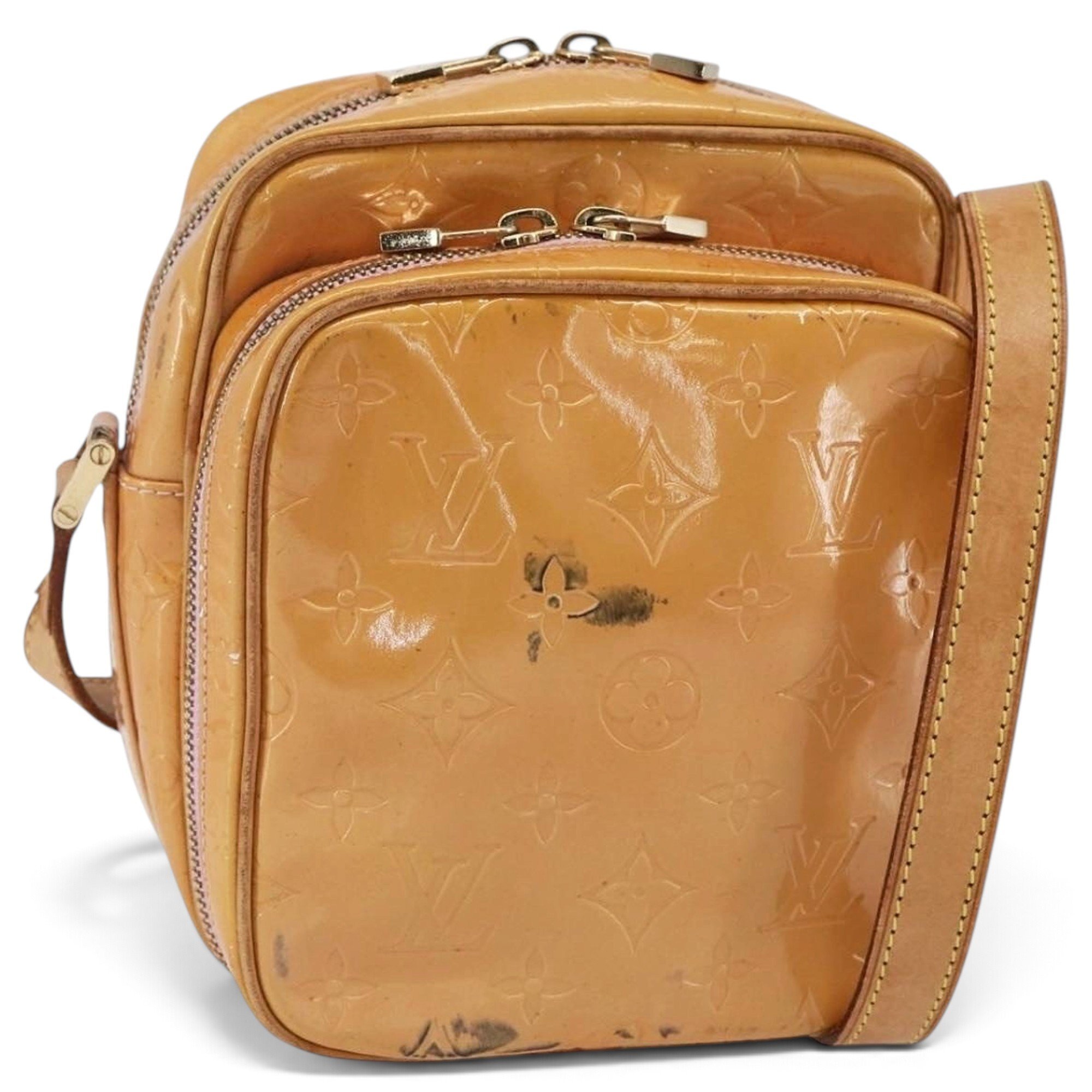 Patent leather handbag