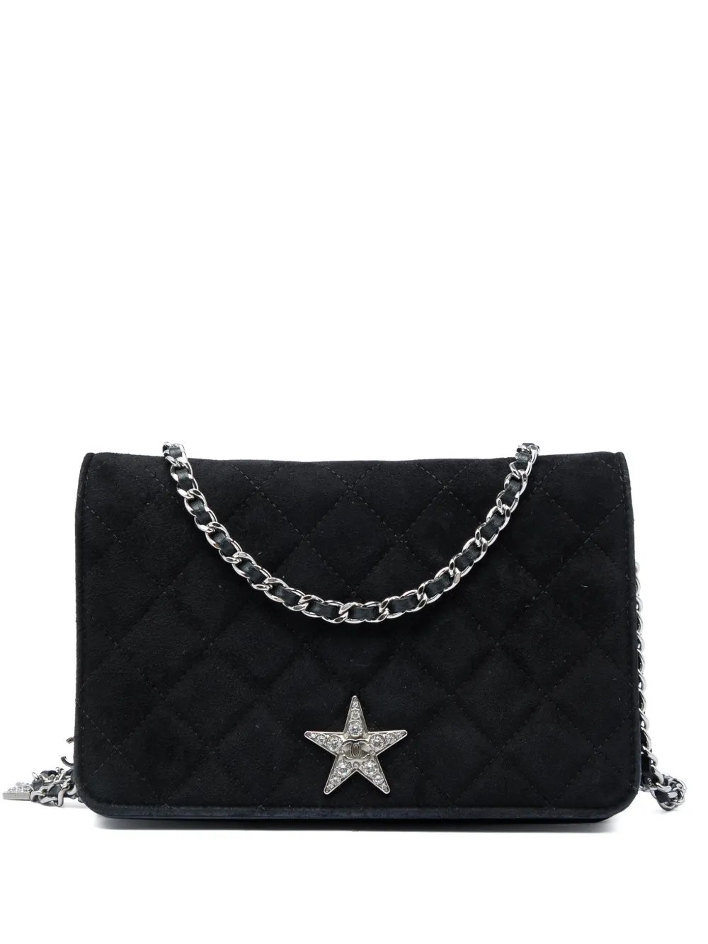 2019 Quilted Suede Cocostellar Wallet on Chain crossbody bag