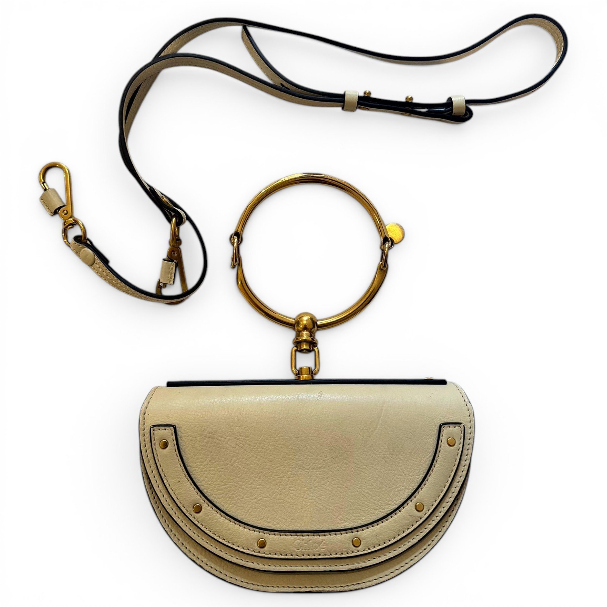 Leather clutch bag