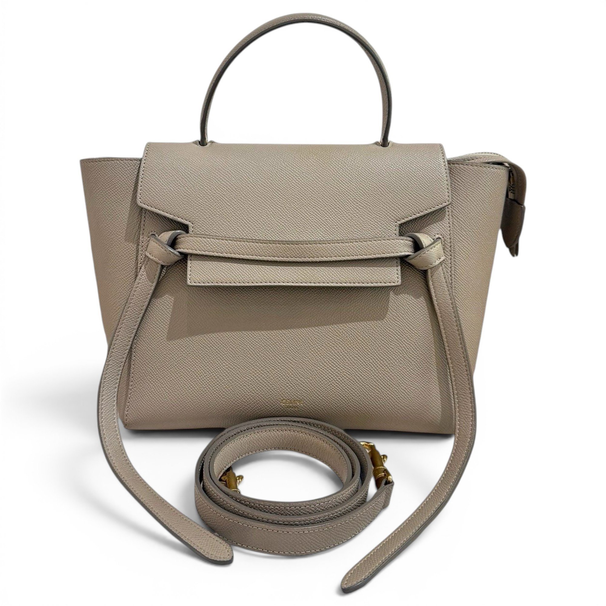 Belt leather handbag