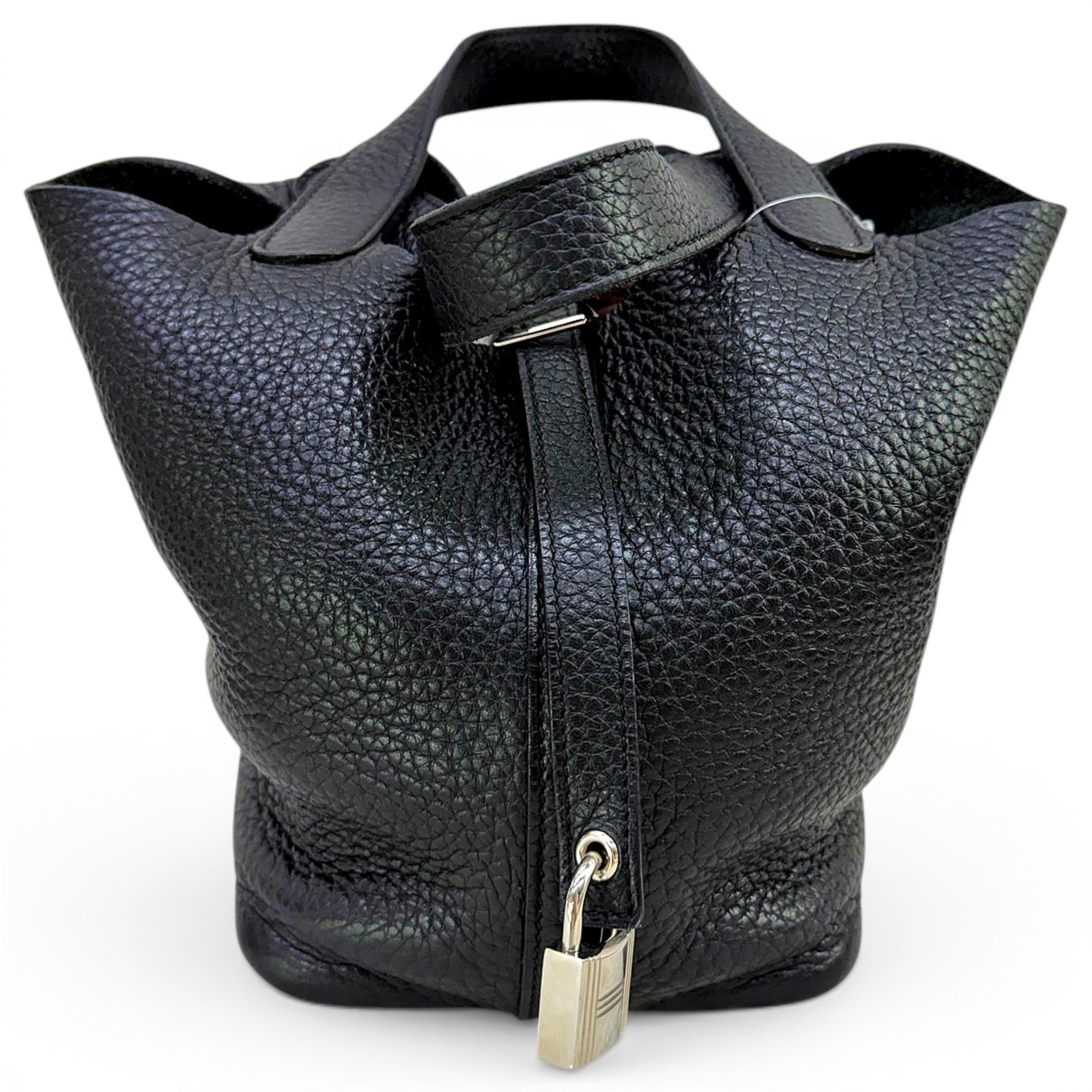 Picotin leather tote