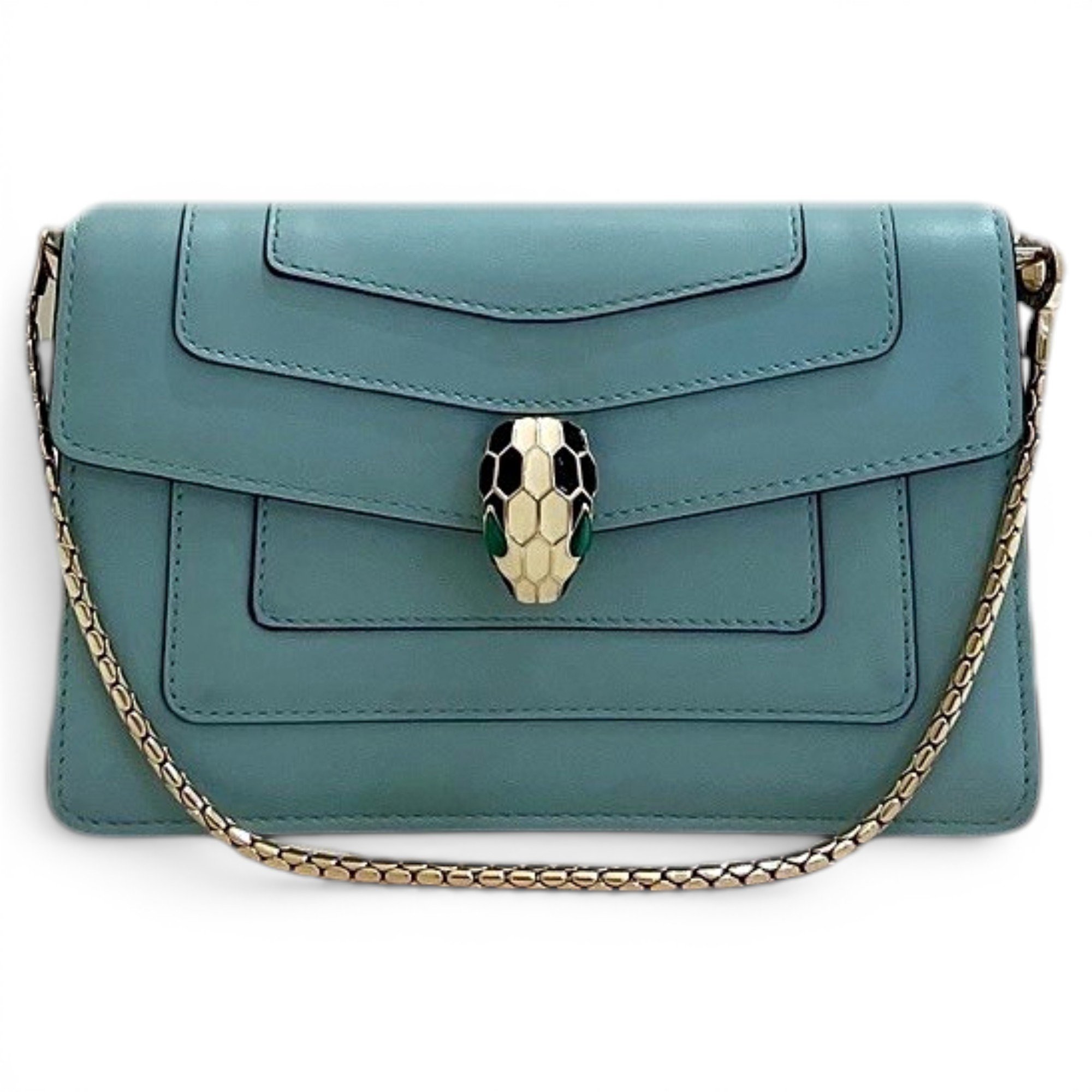 Serpenti leather handbag