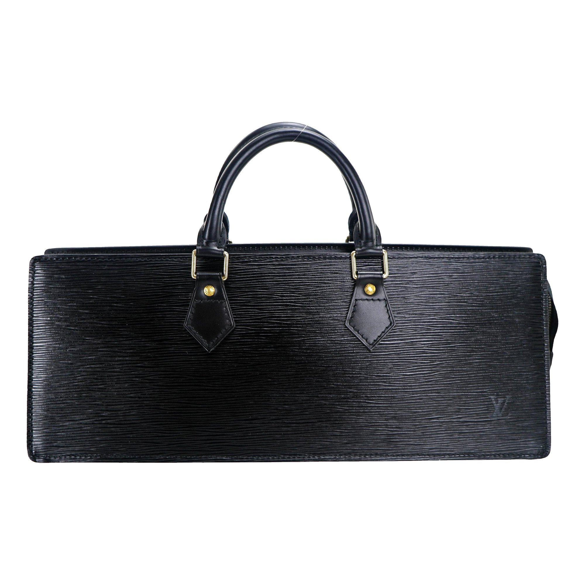 Triangle leather tote