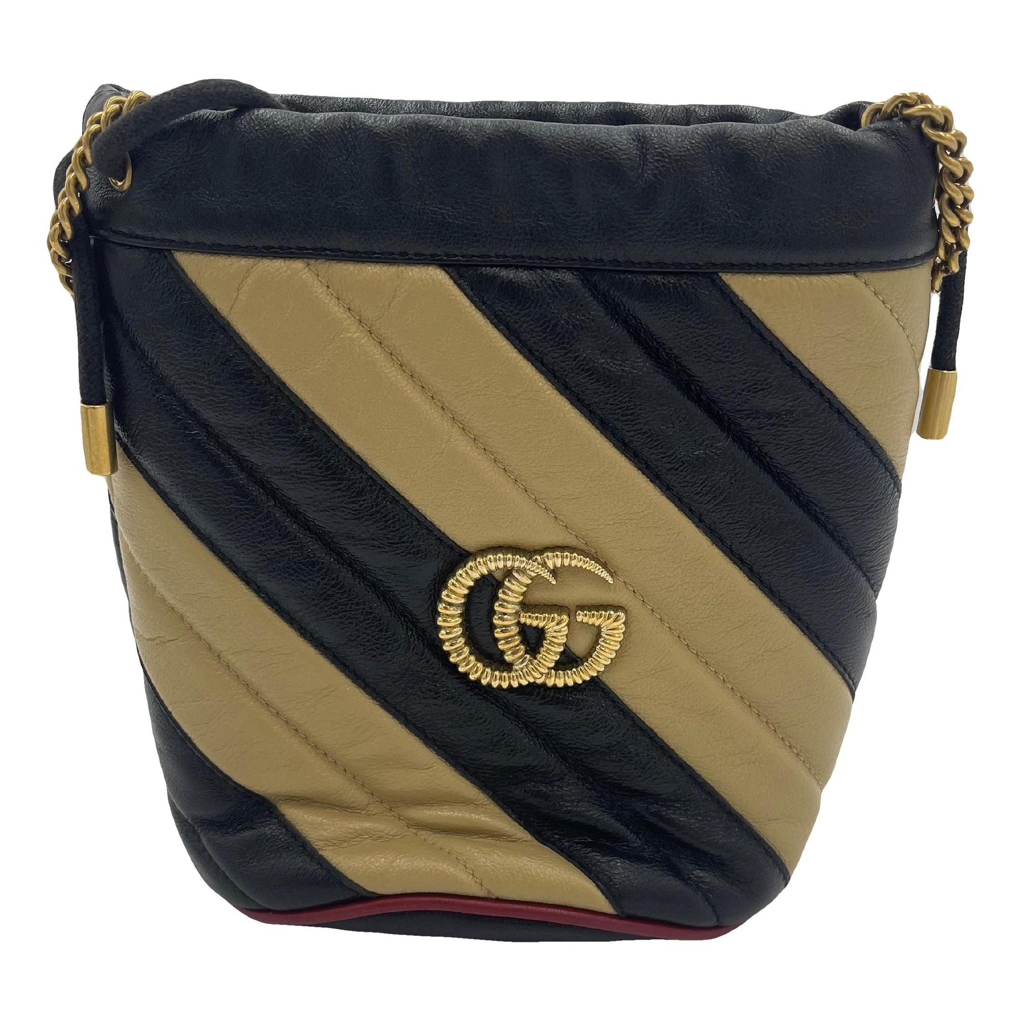 GG Marmont Chain Bucket leather handbag