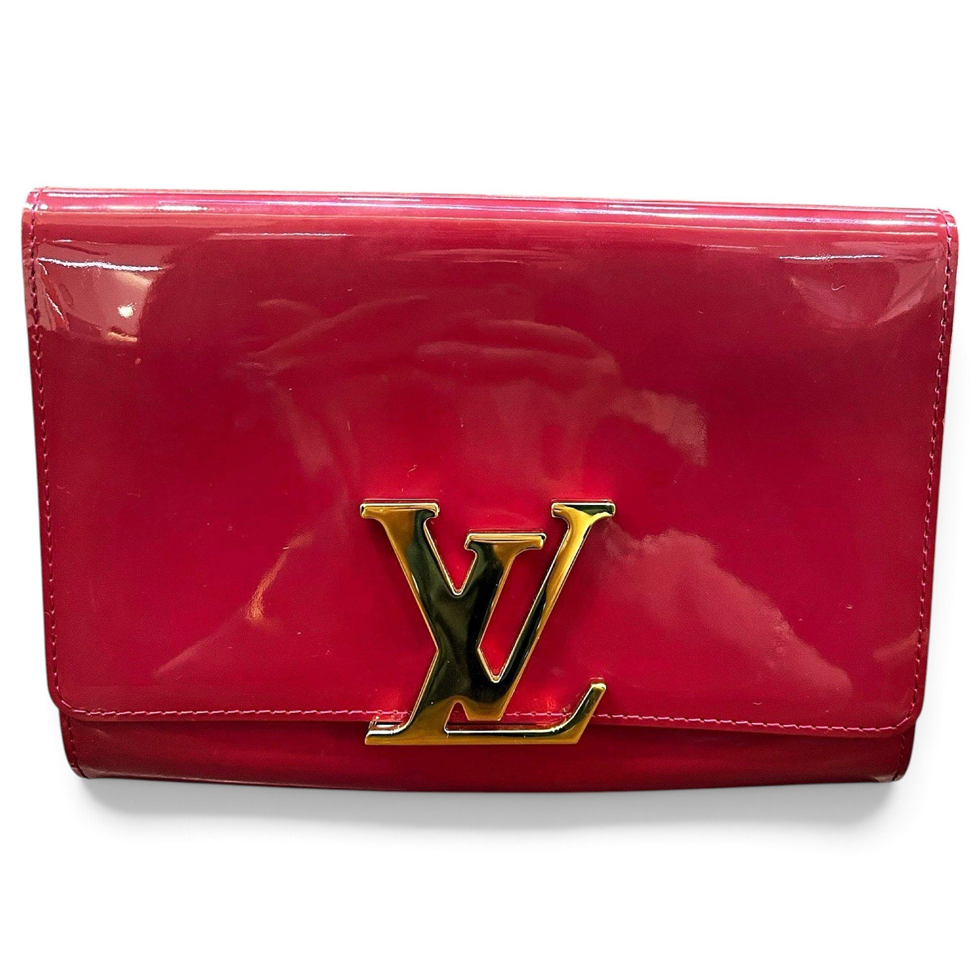 Patent leather clutch bag