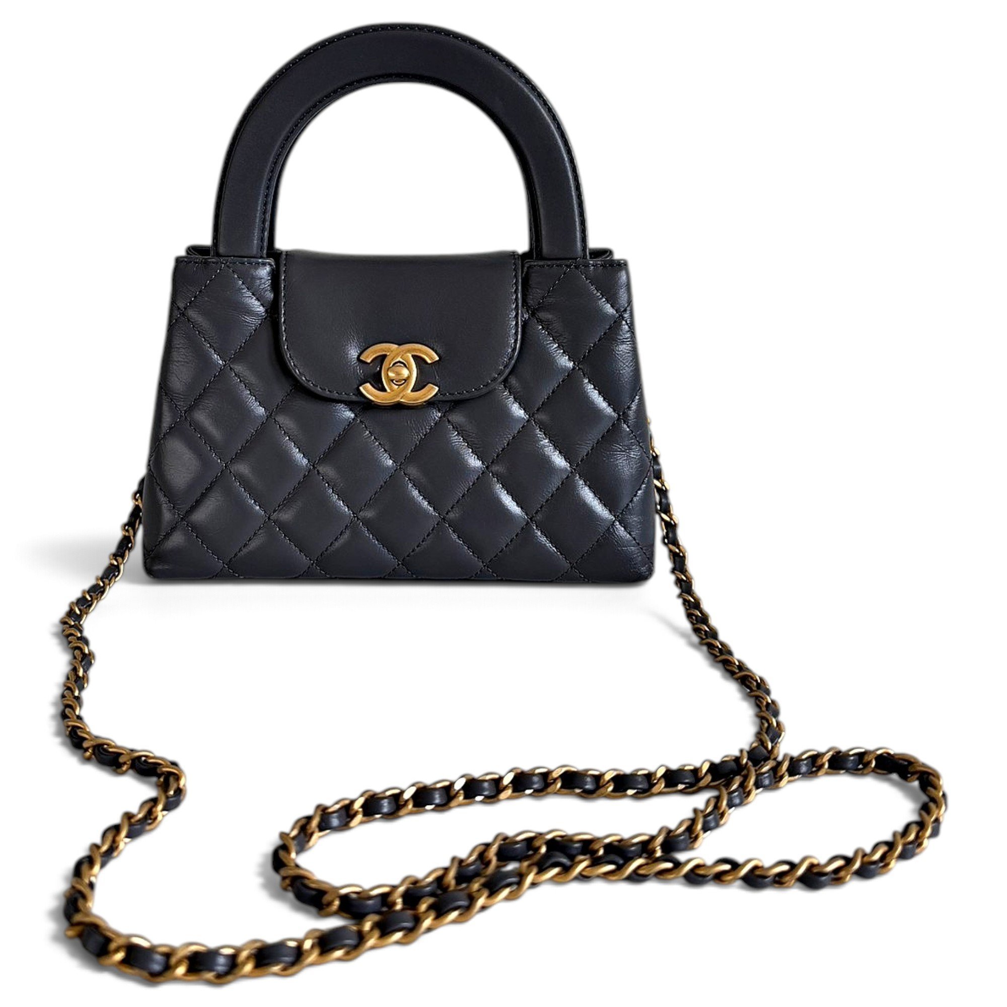 Mini Shopping leather handbag