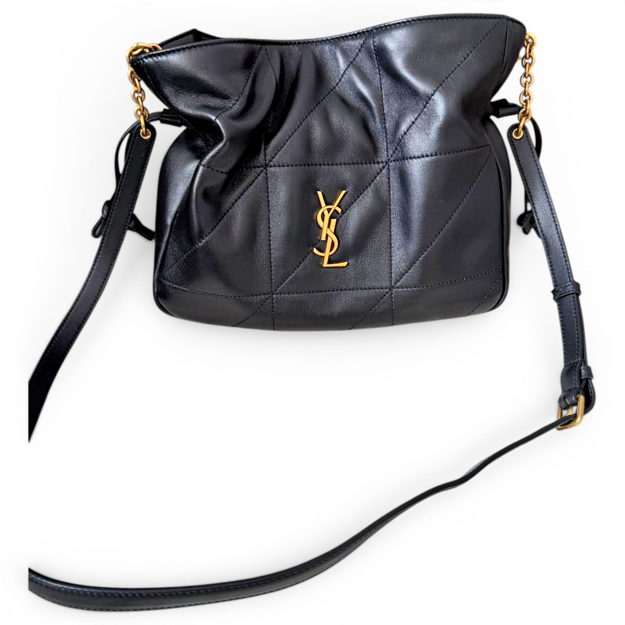 Leather clutch bag